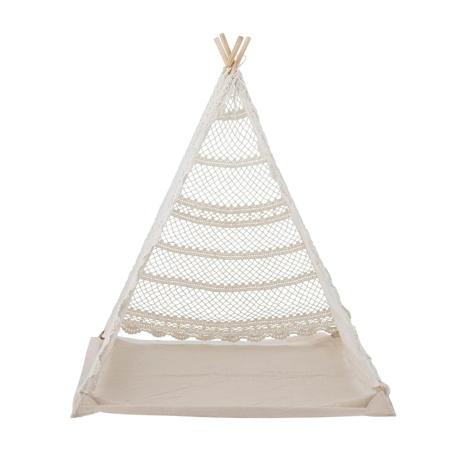 Ein zauberhaftes Tipi aus recycelter Baumwolle, ideal für fantasievolle Abenteuer und stilvolle Kinderzimmer.