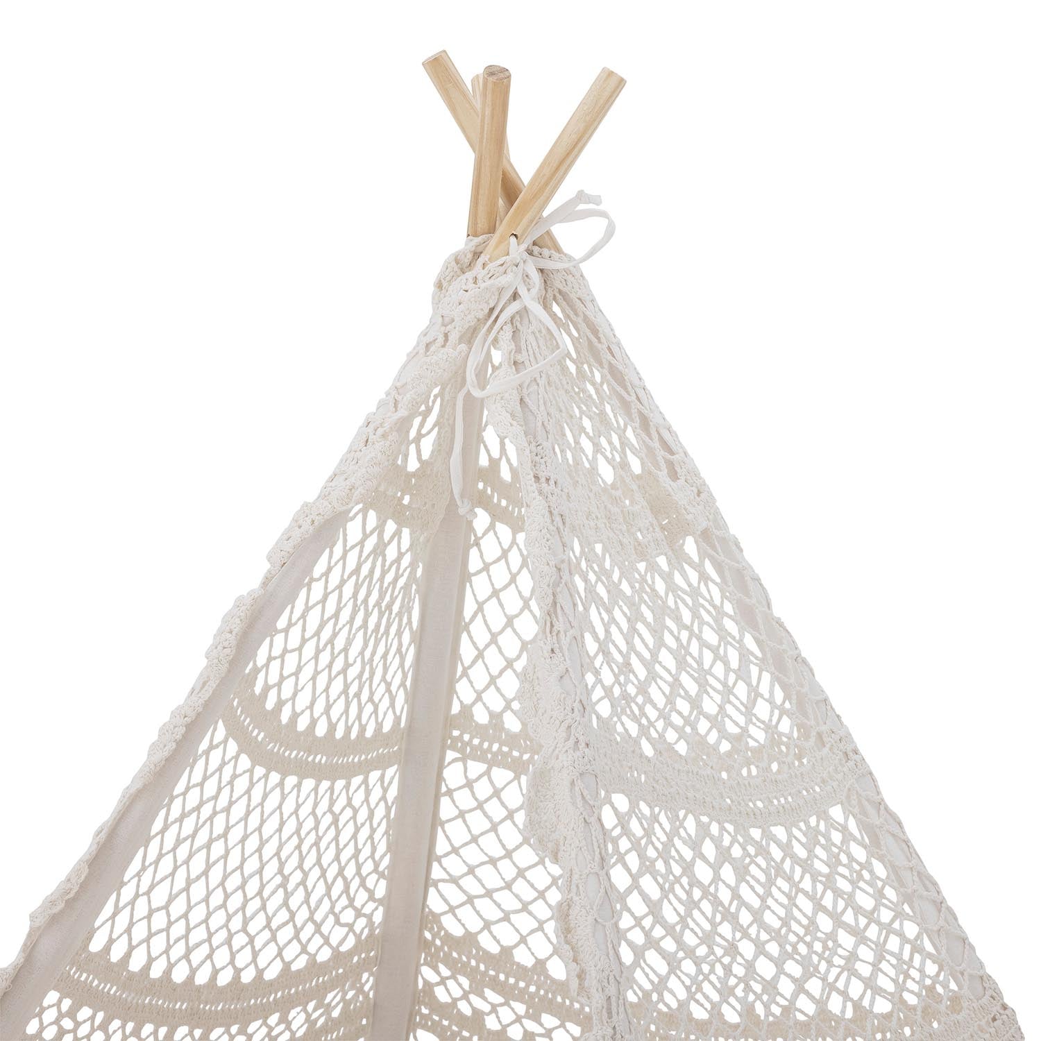Ein stilvolles Tipi aus Baumwolle in Naturtönen von Bloomingville Mini, perfekt für Kinder zum Spielen und Entspannen.
