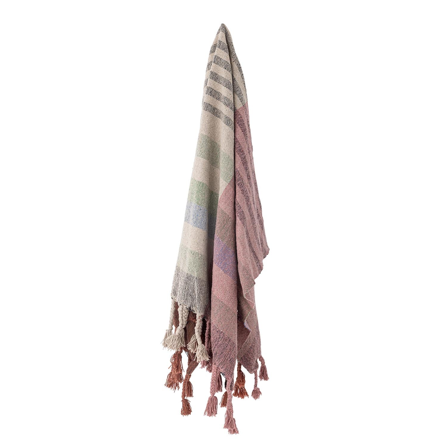 Die Desire Decke in zartem Rosé von Creative Collection aus recycelter Baumwolle vereint Nachhaltigkeit und eleganten Komfort.