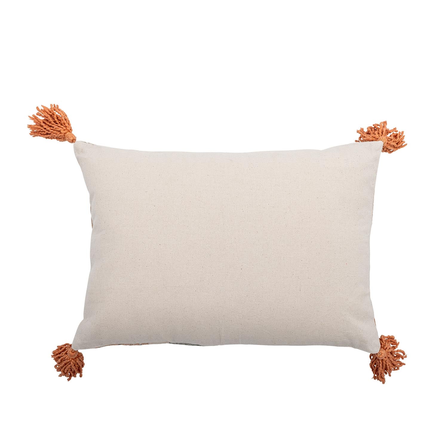 Das Lanzo Kissen in Orange von Bloomingville aus Baumwolle vereint modernes Design und Gemütlichkeit für Ihr Zuhause.