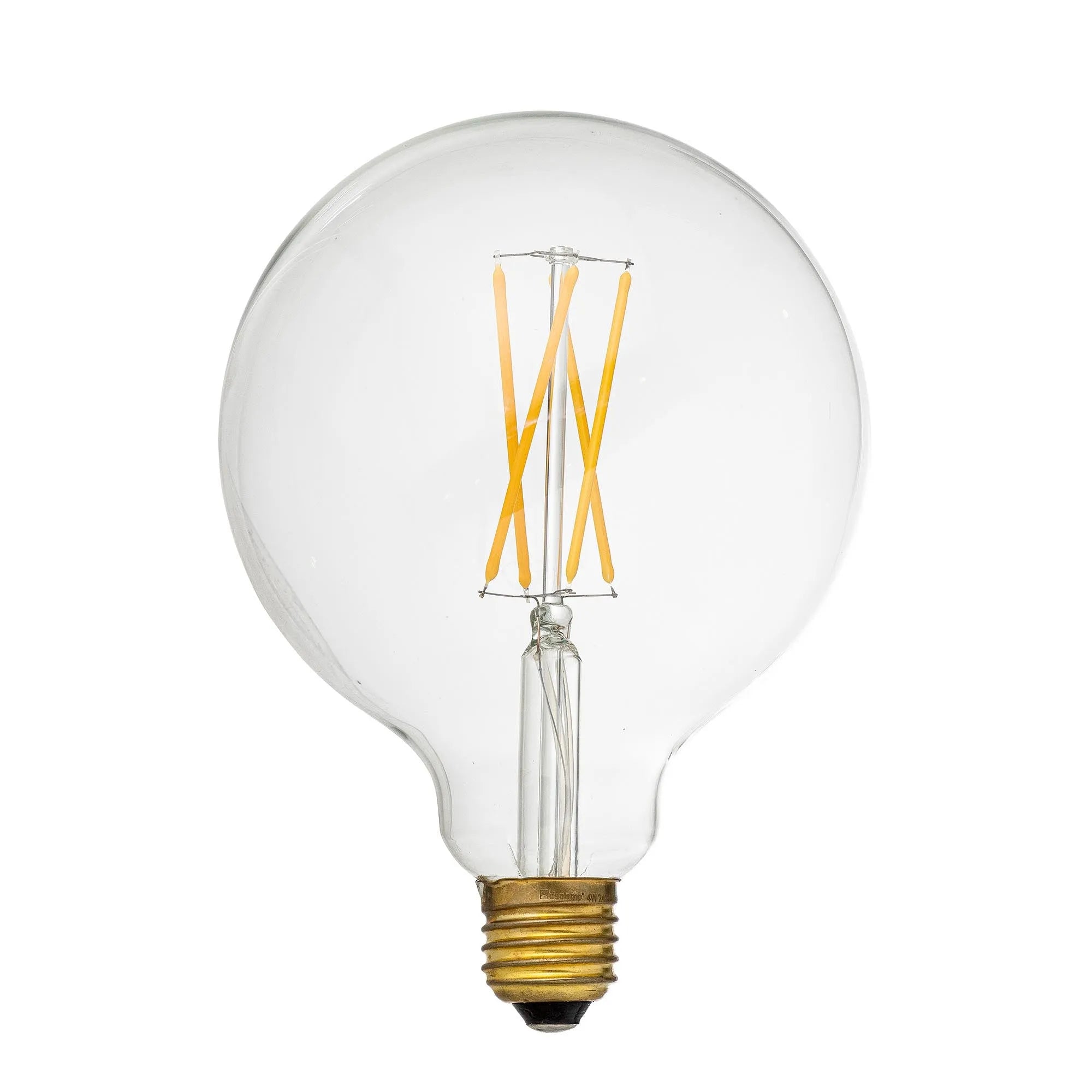 Stilvolle Mega Edison LED-Glühbirne von Bloomingville: Klar, Vintage-Look, 300 Lumen, 2200k, E27, 4W, 15.000h Lebensdauer.