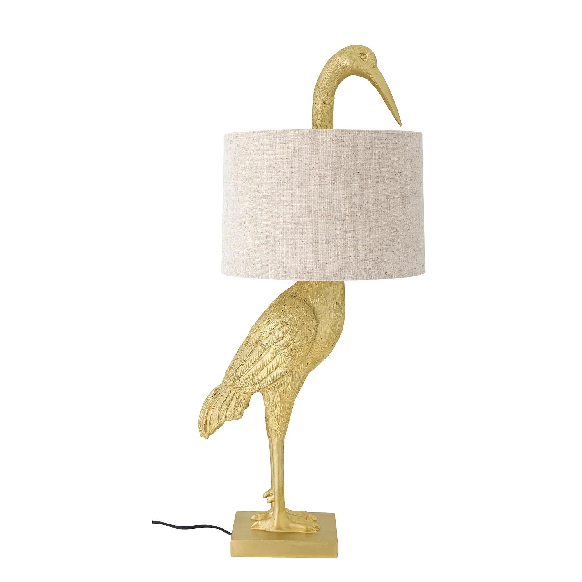 Heron Tischlampe, Gold, Polyresin, Tischleuchte, KAQTU Design