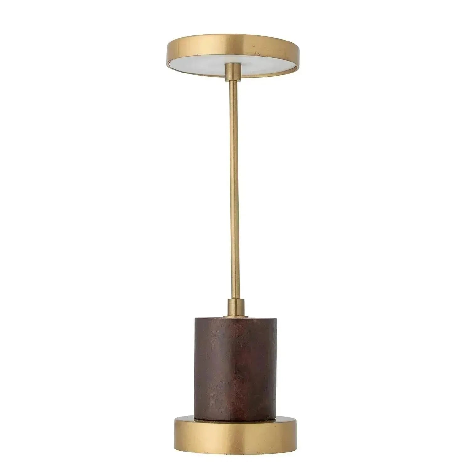 Chico Tragbare Lampe: Elegantes, wiederaufladbares Design aus Metall und Messing. Flexibel, mit stufenloser Lichtanpassung.