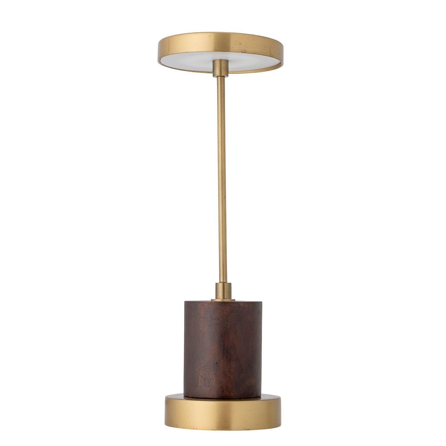 Chico Tragbare Lampe: Elegantes, wiederaufladbares Design aus Metall und Messing. Flexibel, mit stufenloser Lichtanpassung.