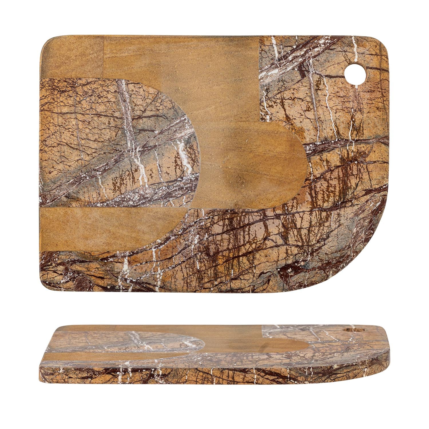 Abrianna cutting board, <tc>Braun</tc>, marble