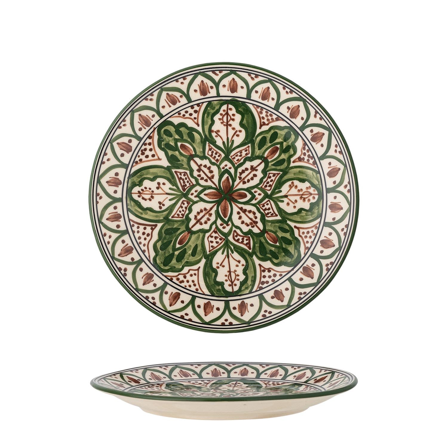 Stilvoller Karlie Teller aus grünem Steingut von Creative Collection, perfekt für moderne und elegante Tischarrangements.