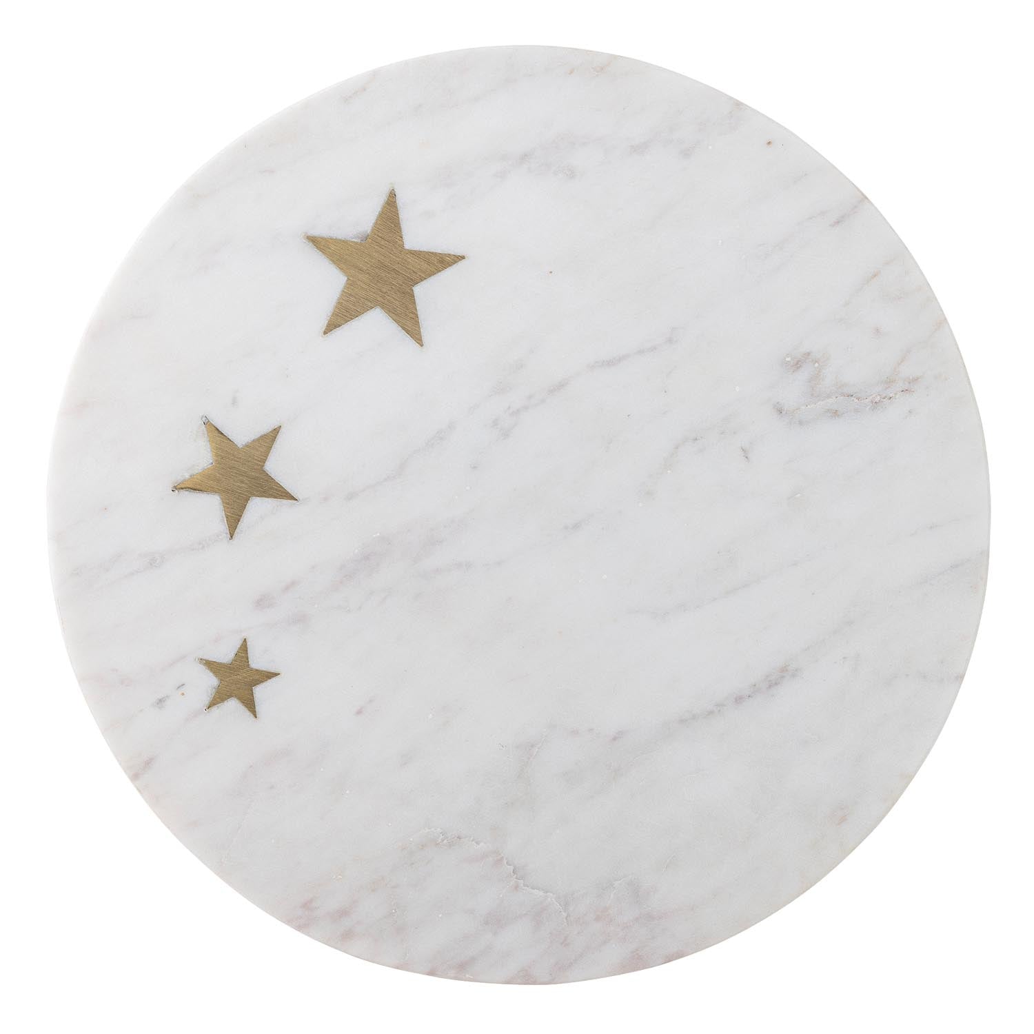 Stilvoller Kuchenteller Fenya Star aus weißem Marmor von Bloomingville, perfekt für elegantes Servieren und Dekorieren.