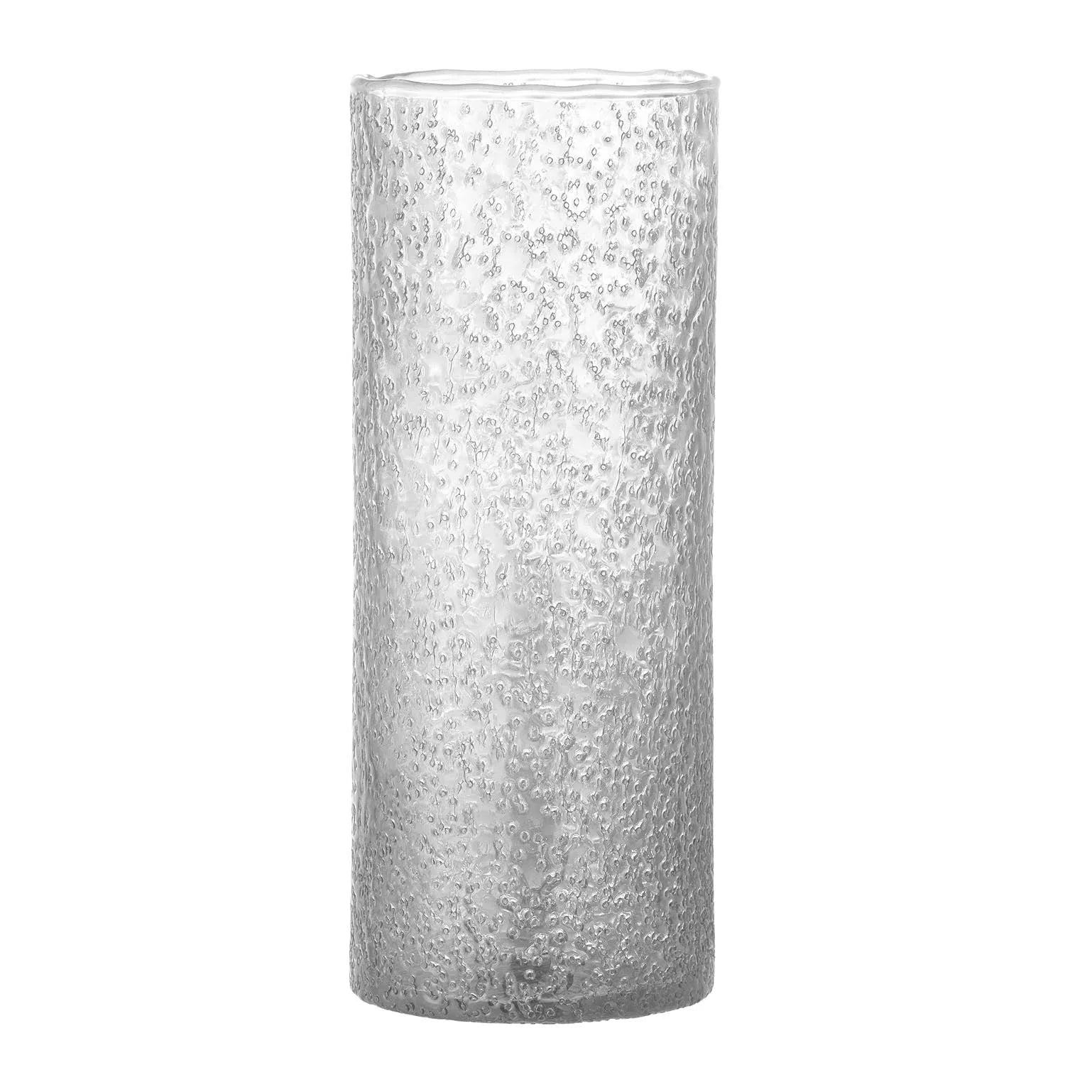 Elegante Zenta Vase aus recyceltem Glas, transparent und zeitlos, ideal für üppige Blumenarrangements. Nachhaltig und stilvoll.