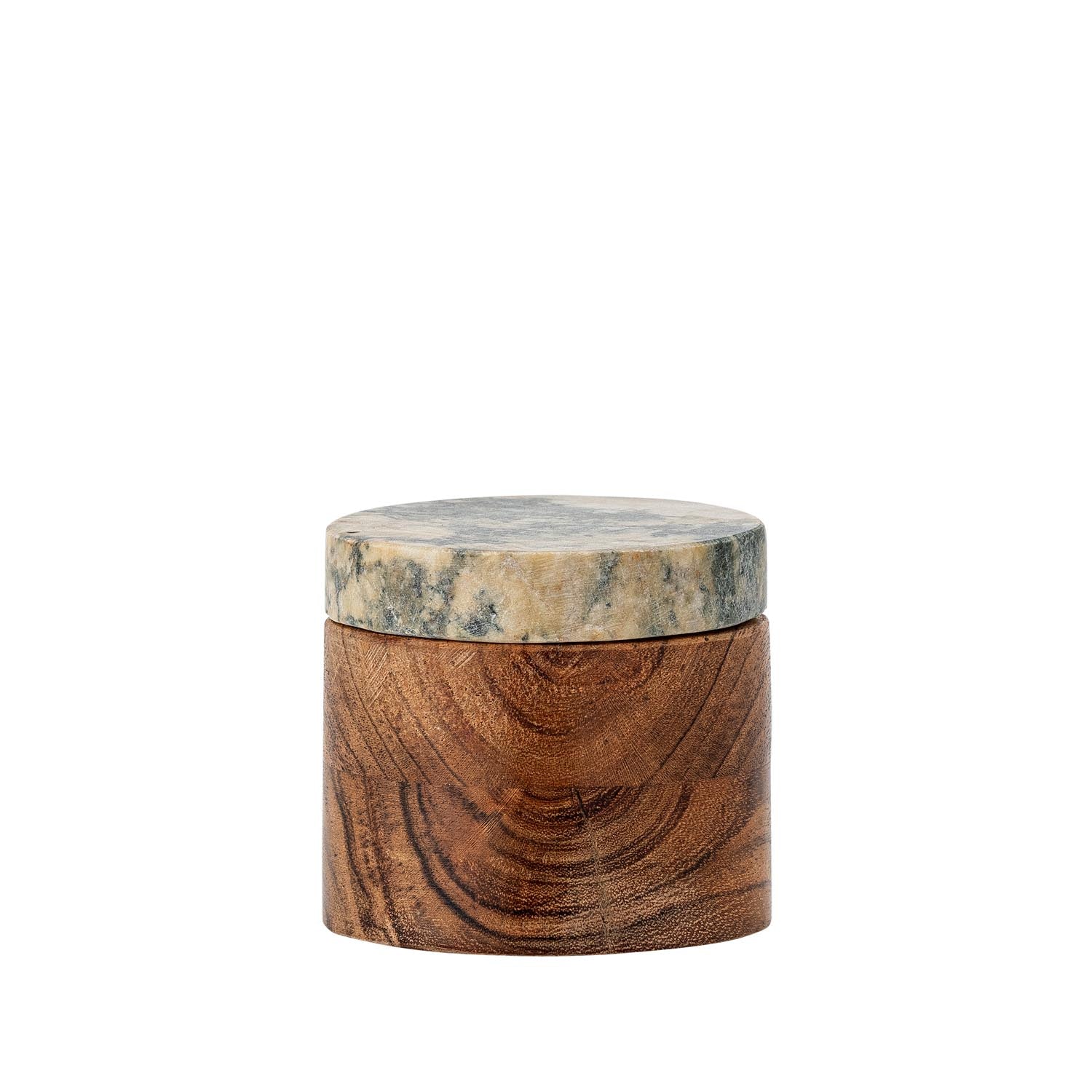 Natürliches Lisanne Gefäß aus FSC®100% Akazienholz mit Deckel, ideal für dekorative und nachhaltige Aufbewahrung.