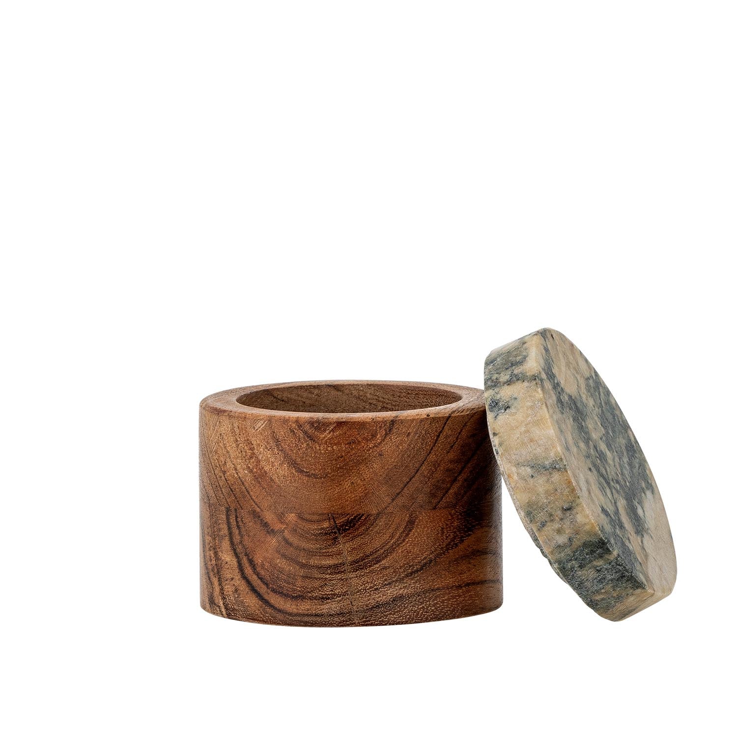 Elegantes Lisanne Gefäß aus nachhaltigem FSC®100% Akazienholz, mit Deckel, ideal für umweltbewusste und stilvolle Organisation.