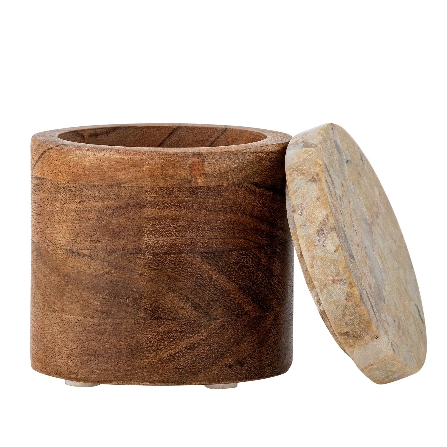 Elegantes Lisanne Gefäss aus FSC®100% Akazienholz, mit Deckel, in natürlichem Design. Perfekt für stilvolle Aufbewahrung.
