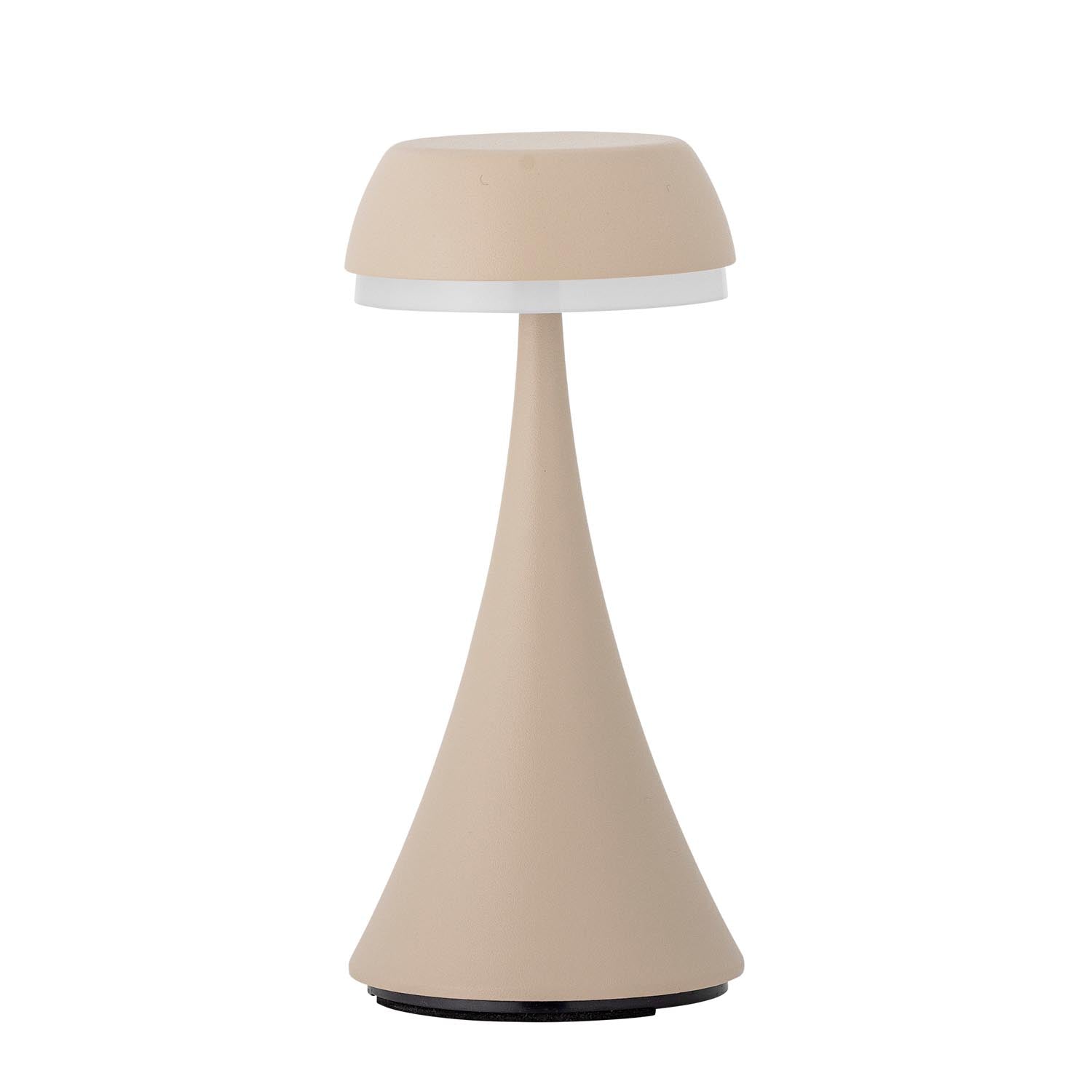 Die Pepple Lampe von Bloomingville: tragbar, wiederaufladbar, aus Aluminium. Elegantes Design, dimmbar, ideal für drinnen und draußen.