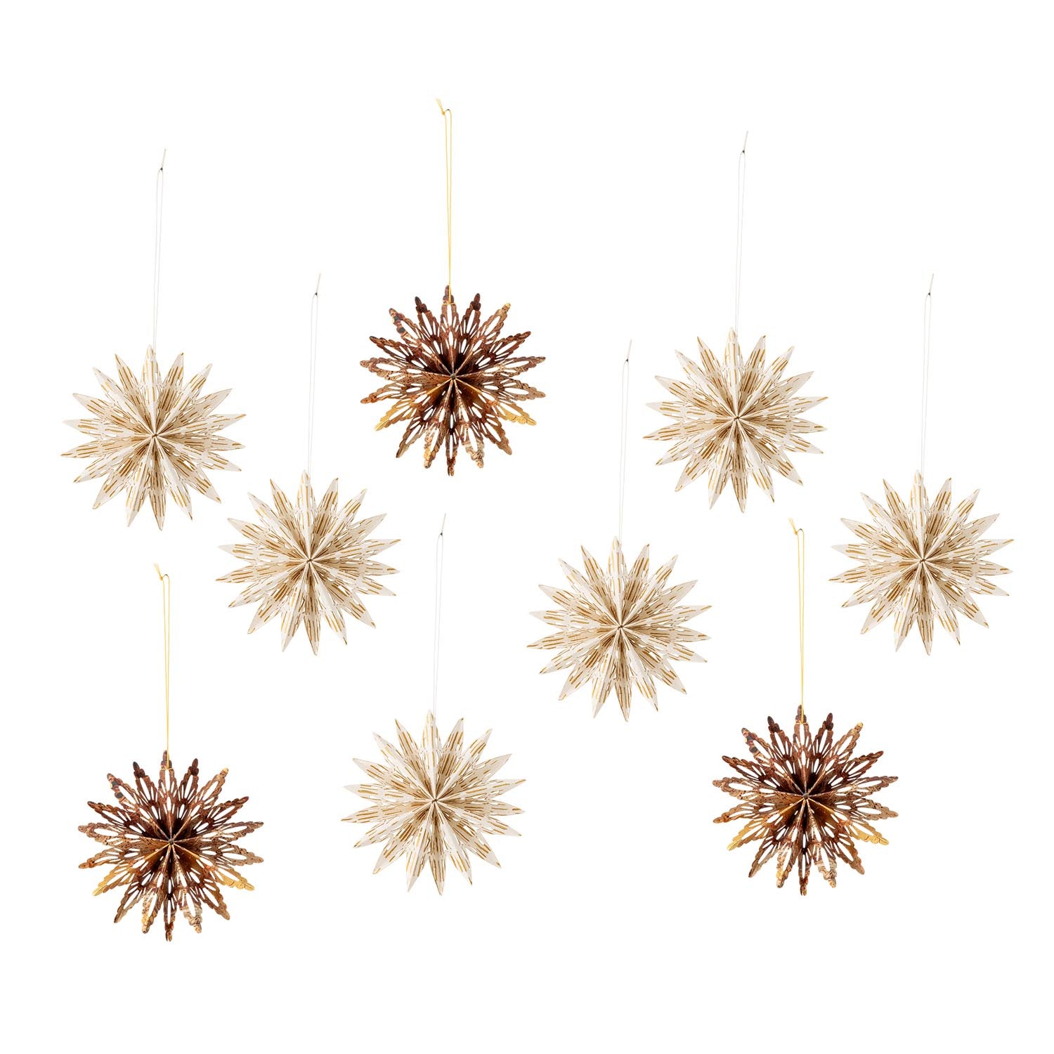 Star Ornament, Natur, Papier in Natur präsentiert im Onlineshop von KAQTU Design AG. Ornament ist von Bloomingville