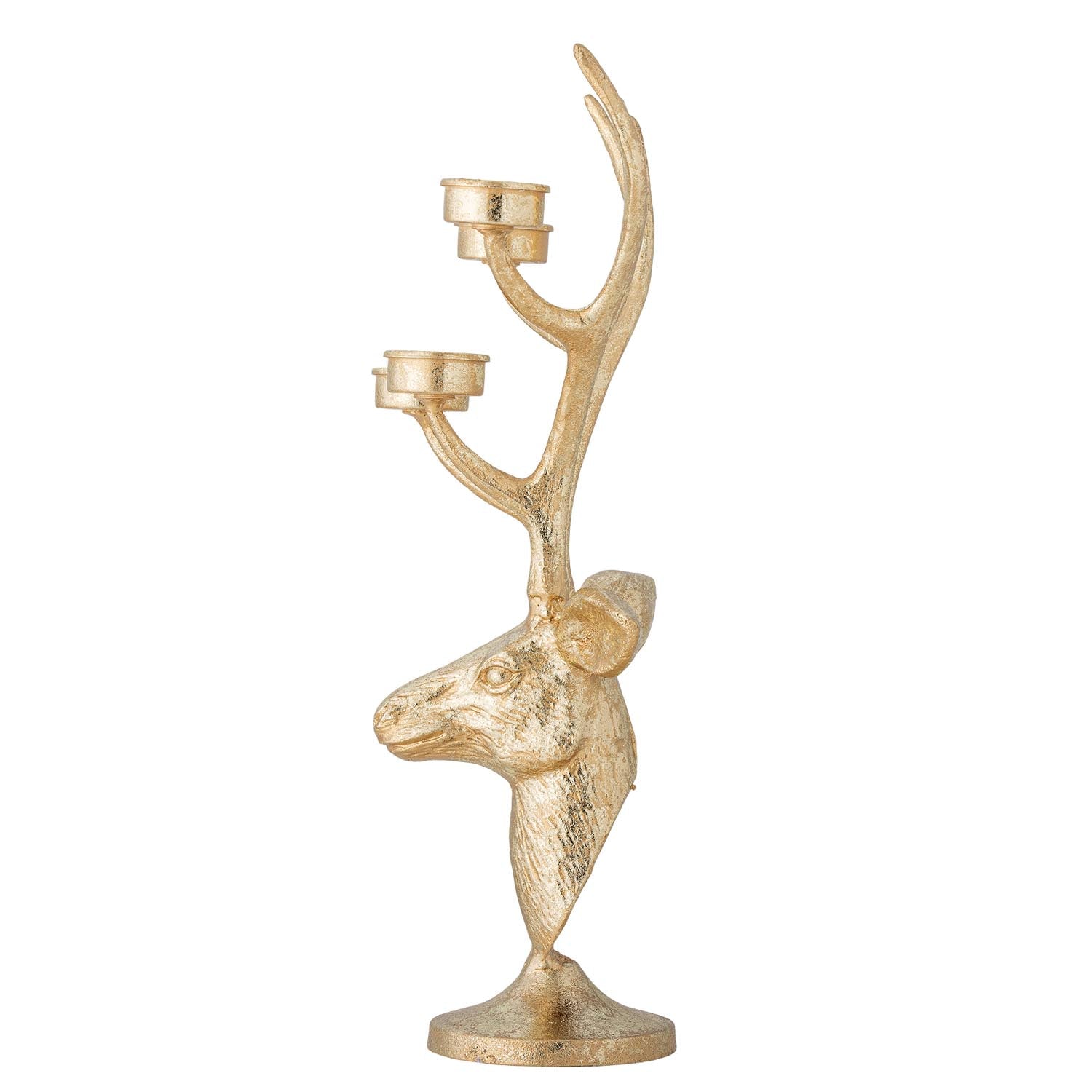 Der Kanei Teelichthalter von Bloomingville aus goldfarbenem Metall bringt stilvolle Eleganz und modernes Design in Ihr Zuhause.