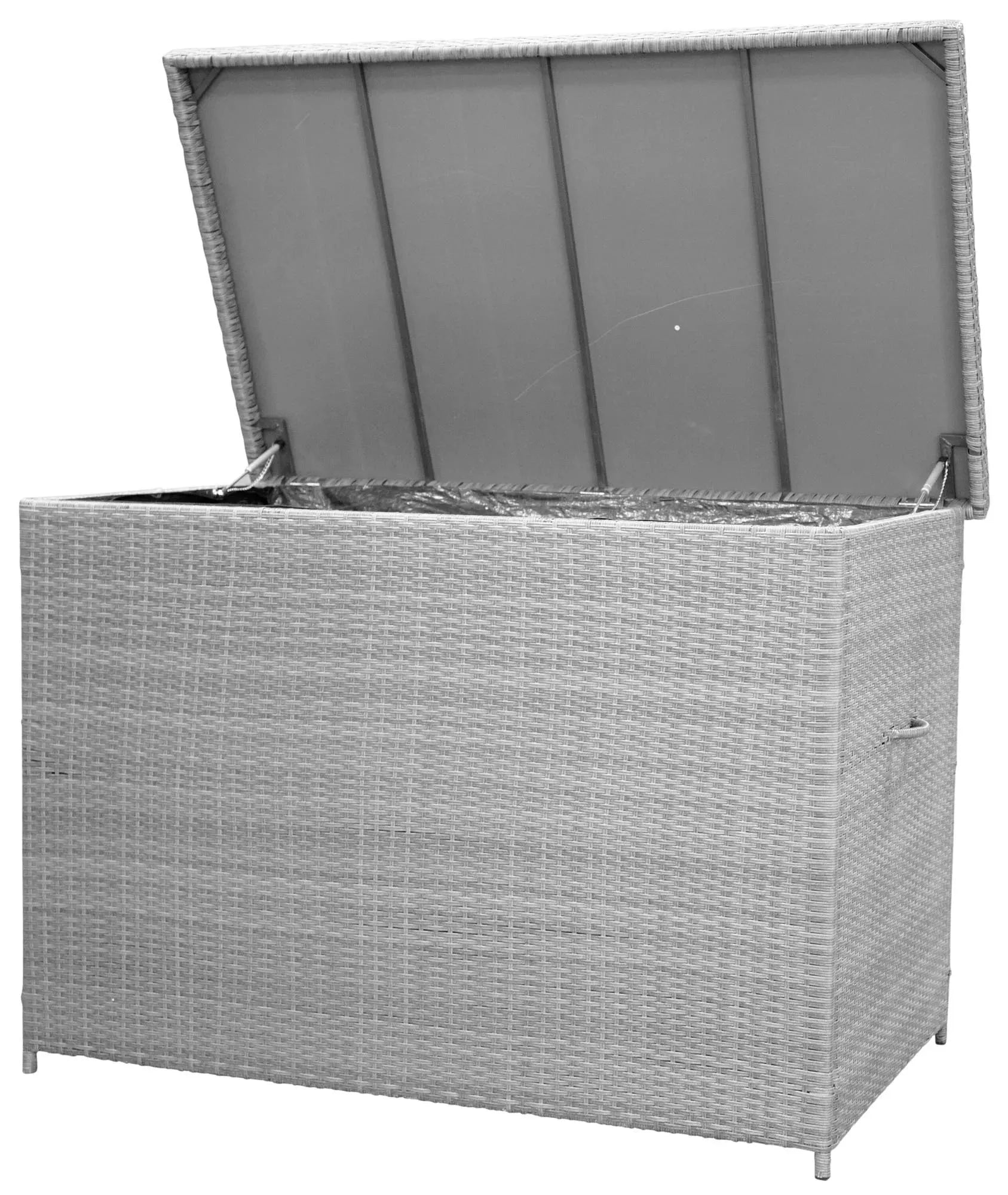 Wetterfeste Kissenbox von Venture Home, ideal für Gartenmöbel-Aufbewahrung, robust, stilvoll und perfekt für den Außenbereich.
