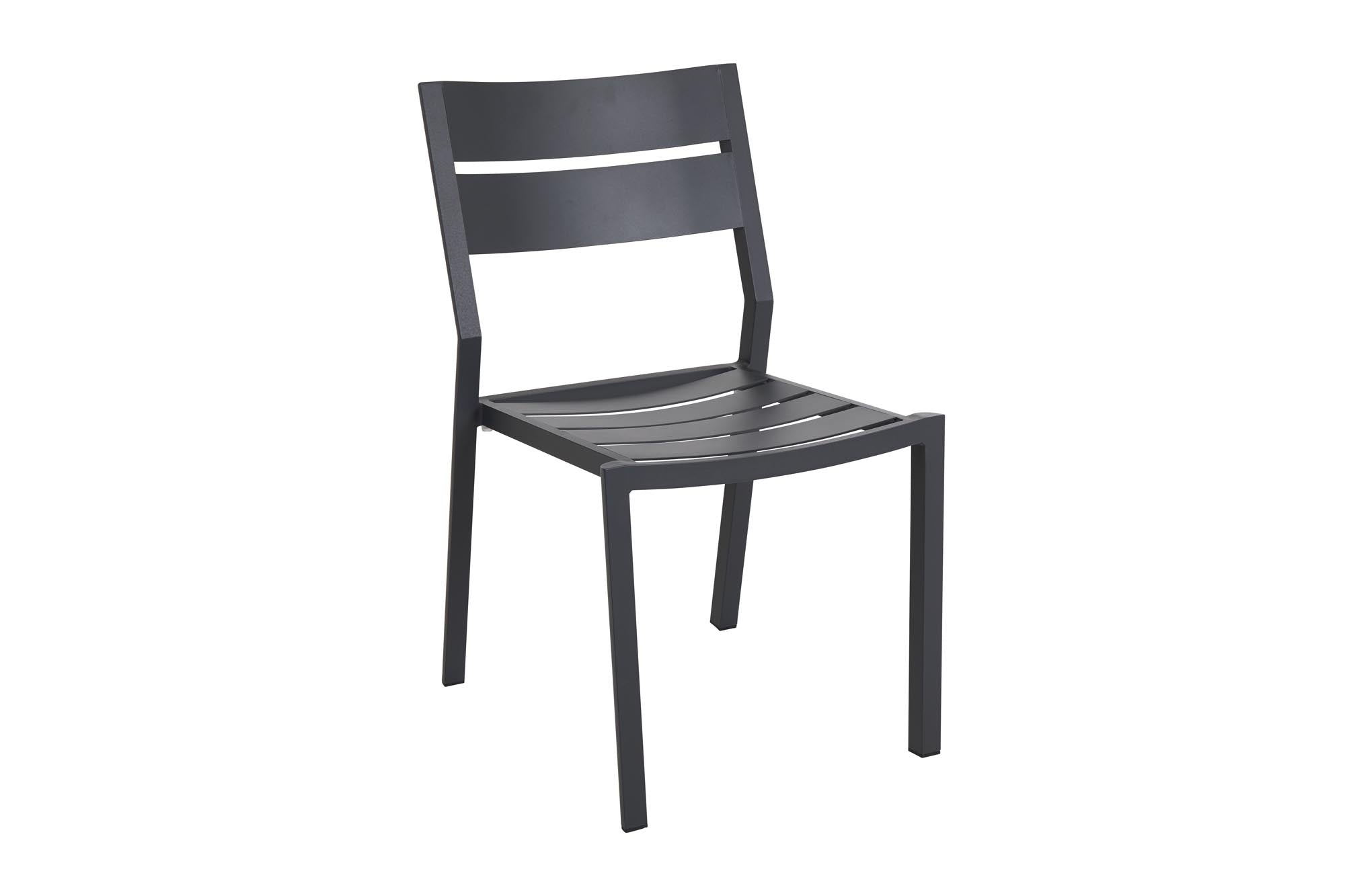 Gartenstuhl Delia ohne Armlehnen, stapelbar in Anthrazit/grau präsentiert im Onlineshop von KAQTU Design AG. Gartenstuhl ist von Be Garden