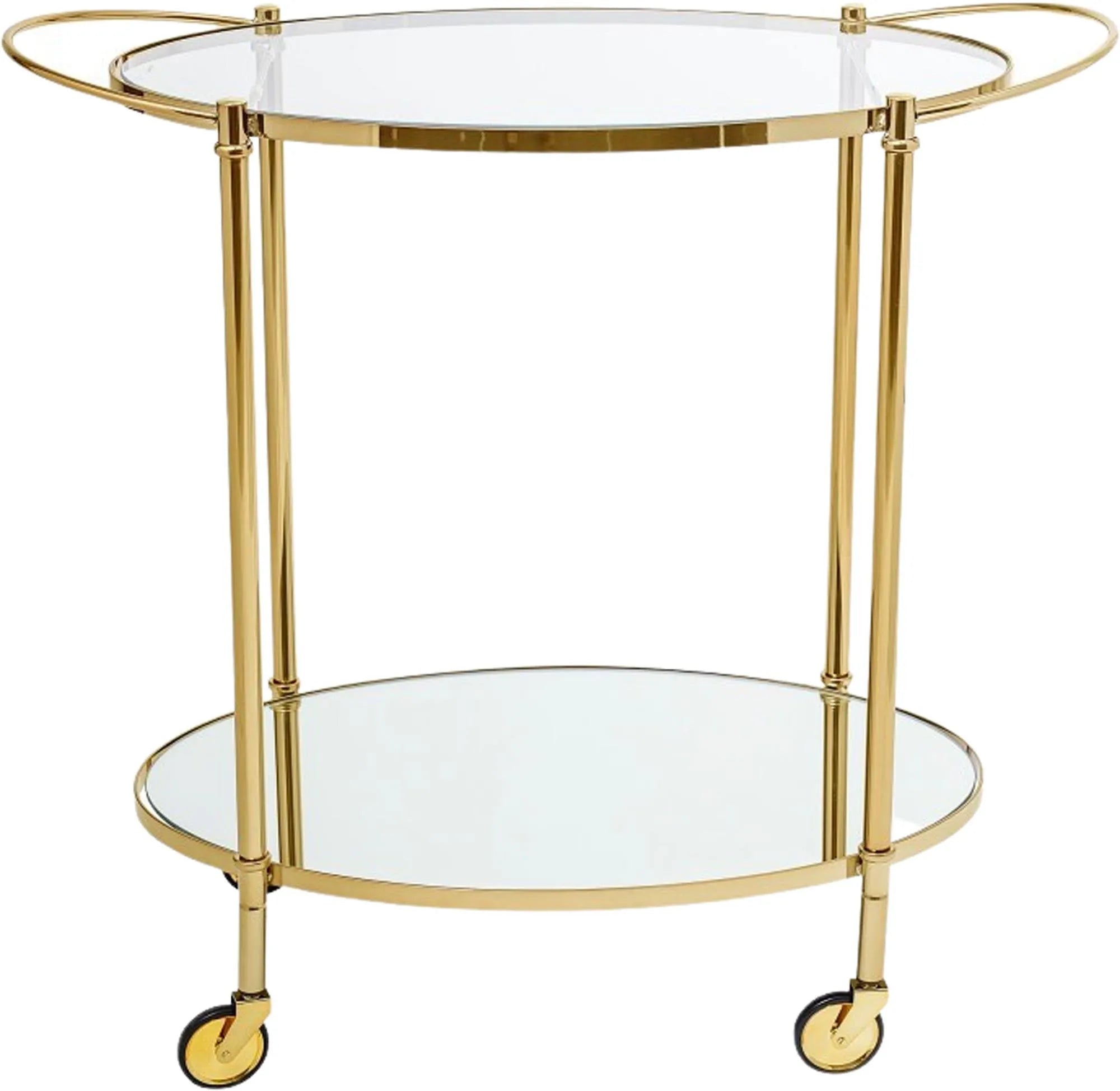 Eleganter Fine Stehtisch von Bloomingville: Gold, Glas, stabil, modern, vielseitig – ideal für stilvolle Anlässe.