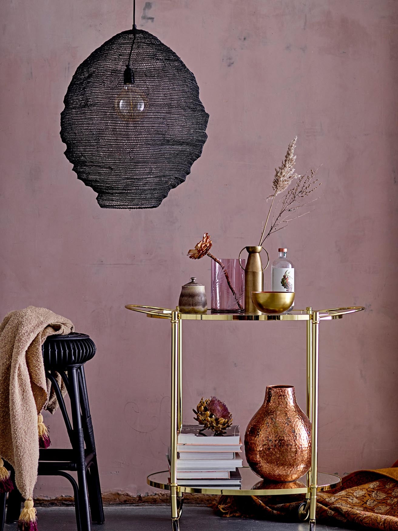 Fine standing table, gold, glass
