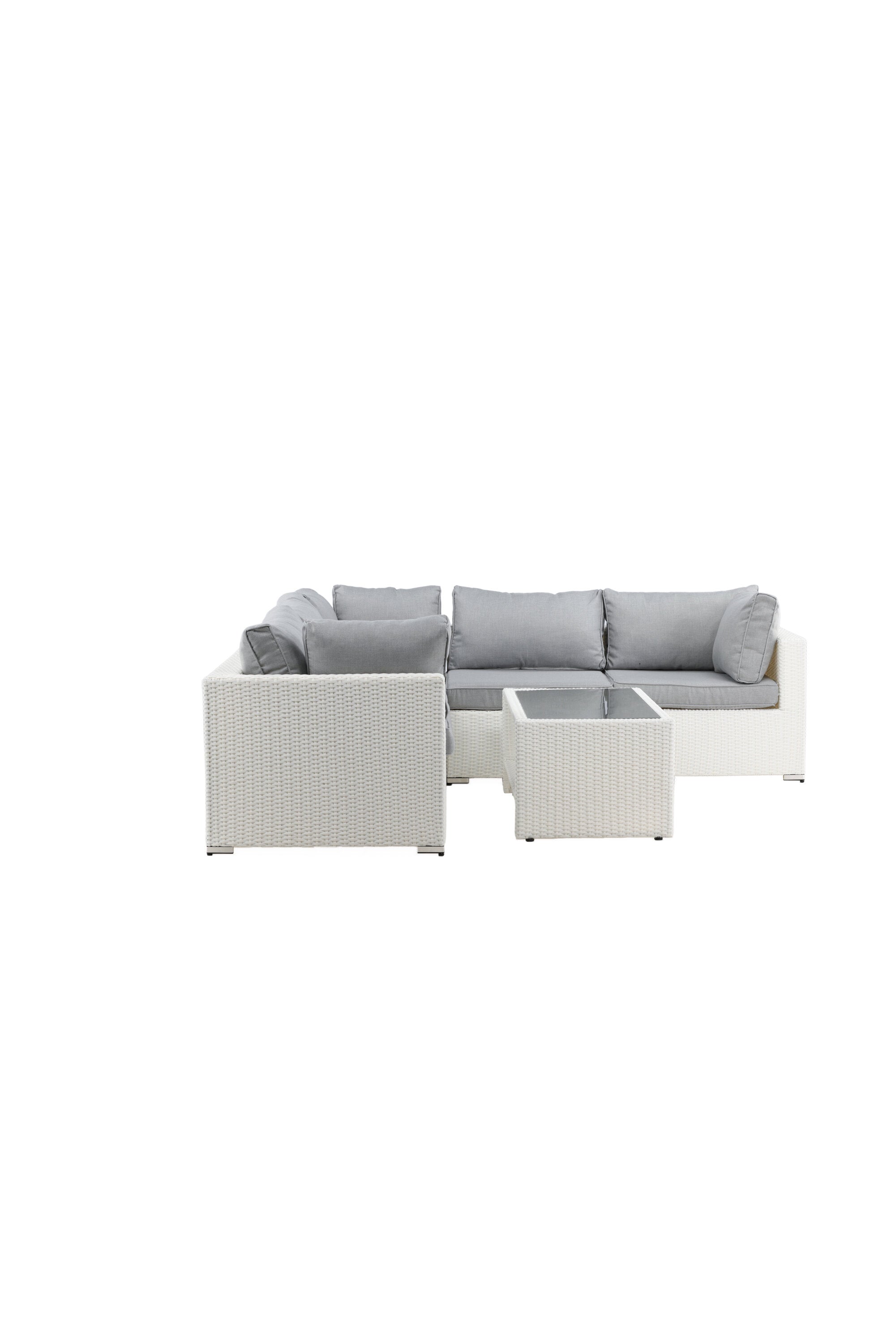 Amazon Ecksofa Outdoorset 110cm in Weiss präsentiert im Onlineshop von KAQTU Design AG. Loungeset ist von Venture Home