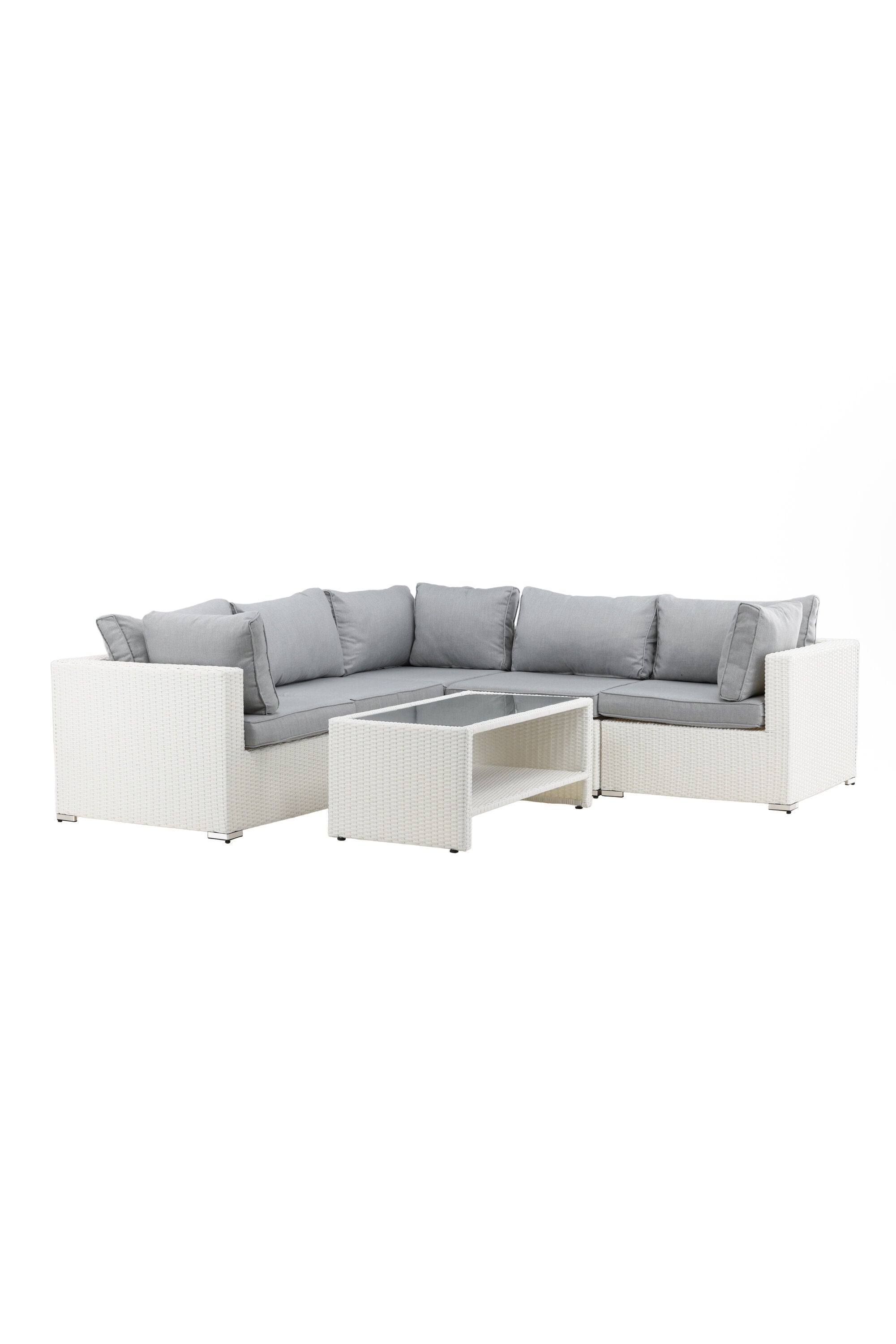 Amazon Ecksofa Outdoorset 110cm in Weiss präsentiert im Onlineshop von KAQTU Design AG. Loungeset ist von Venture Home