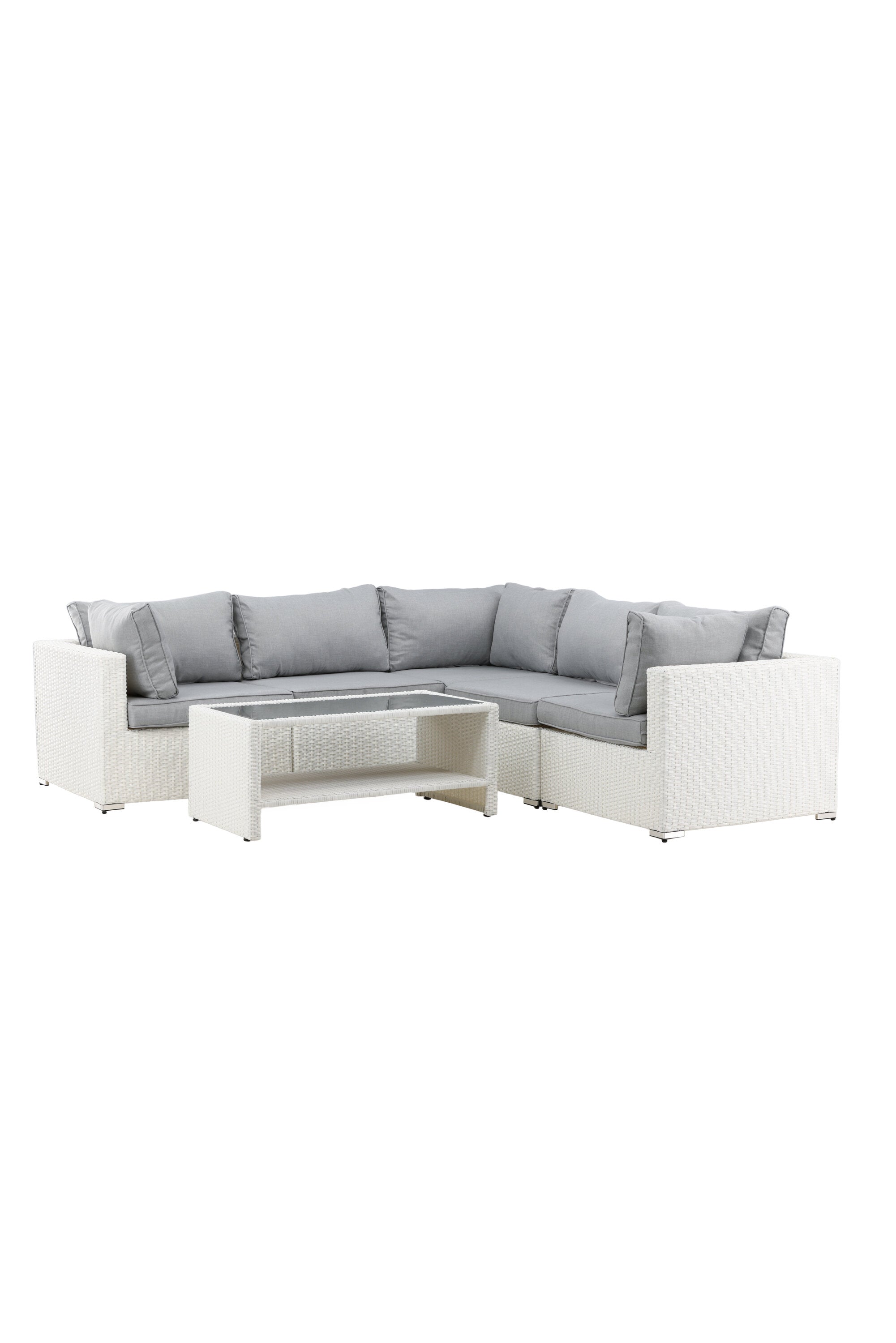 Amazon Ecksofa Outdoorset 110cm in Weiss präsentiert im Onlineshop von KAQTU Design AG. Loungeset ist von Venture Home