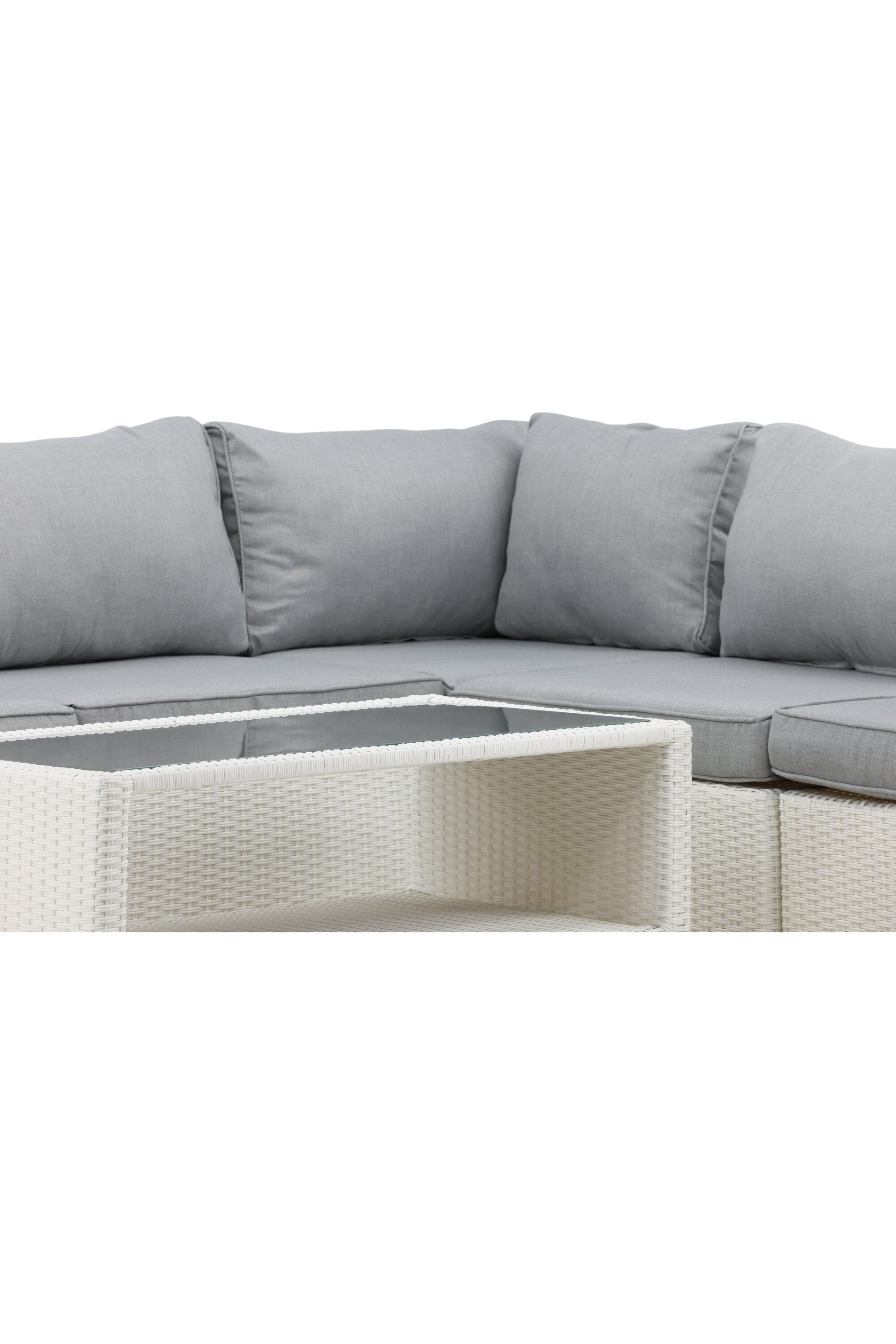Amazon Ecksofa Outdoorset 110cm in Weiss präsentiert im Onlineshop von KAQTU Design AG. Loungeset ist von Venture Home