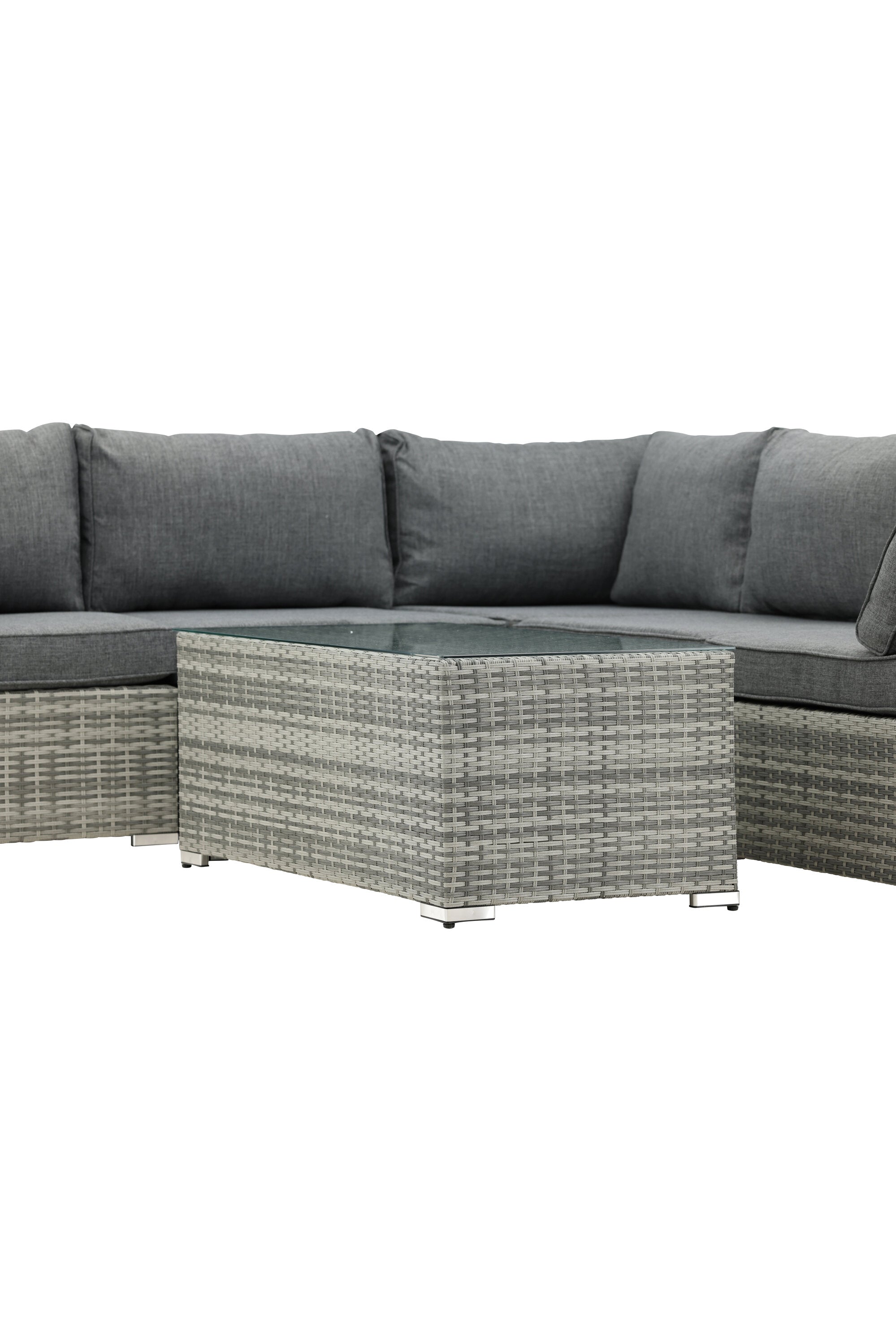 Amazon Ecksofa Outdoorset 110cm in Grau/Grau präsentiert im Onlineshop von KAQTU Design AG. Loungeset ist von Venture Home