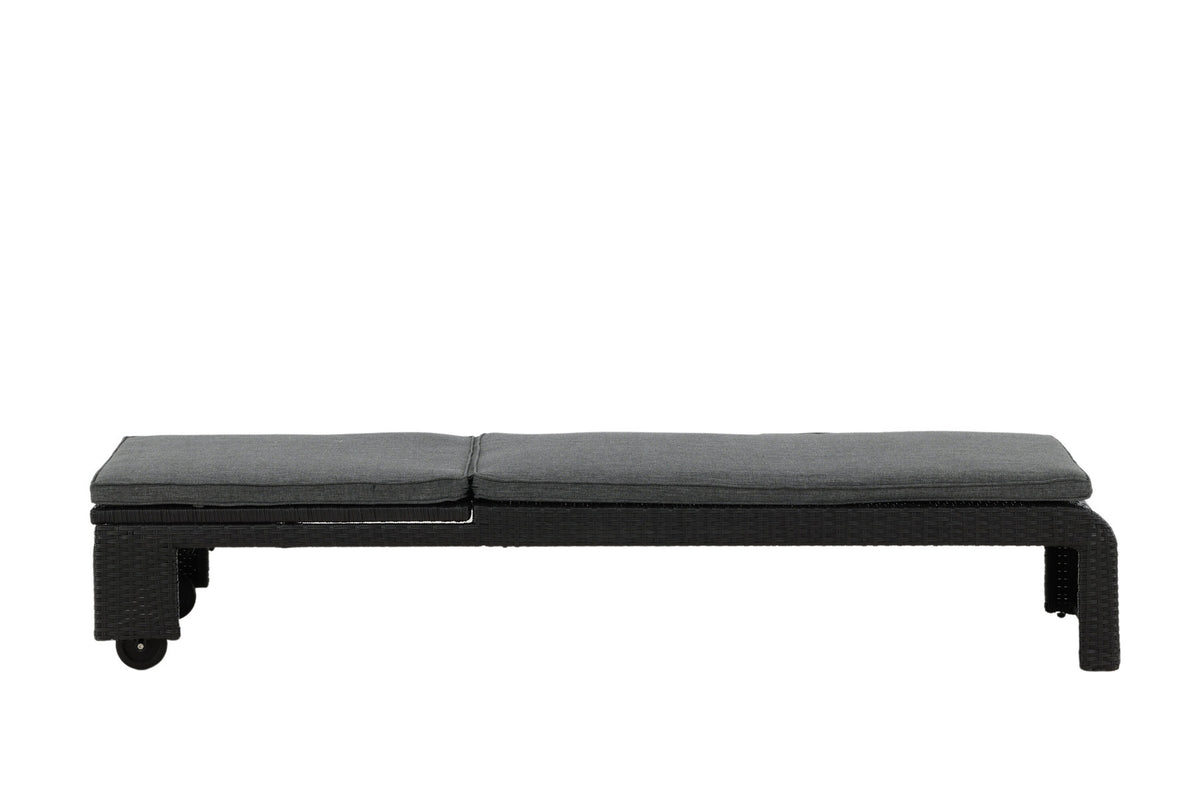 London Sonnenliege in Schwarz präsentiert im Onlineshop von KAQTU Design AG. Liegestuhl ist von Venture Home