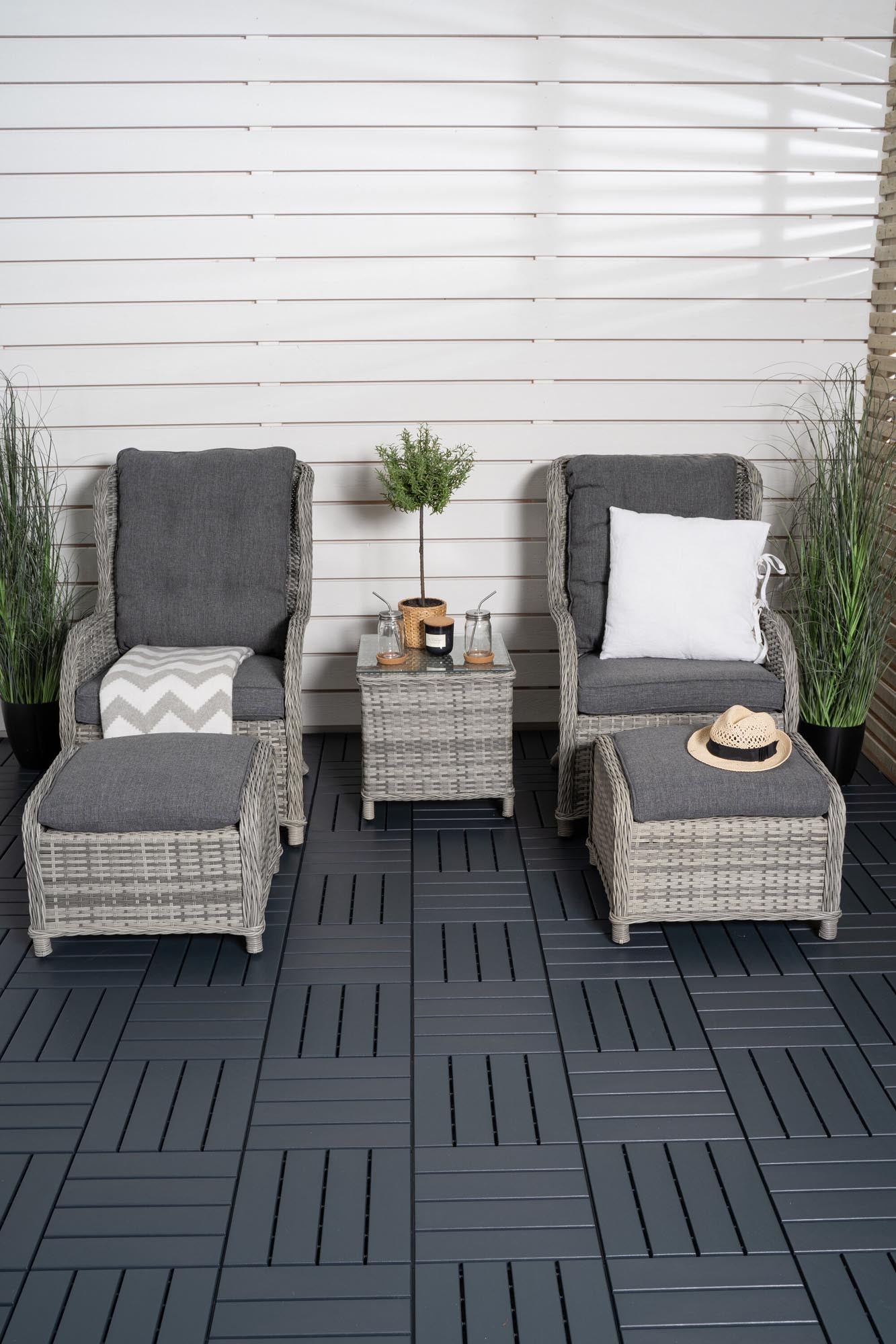 Elegantes Vikelund Lounge Set 45cm für stilvolle Outdoor-Entspannung.