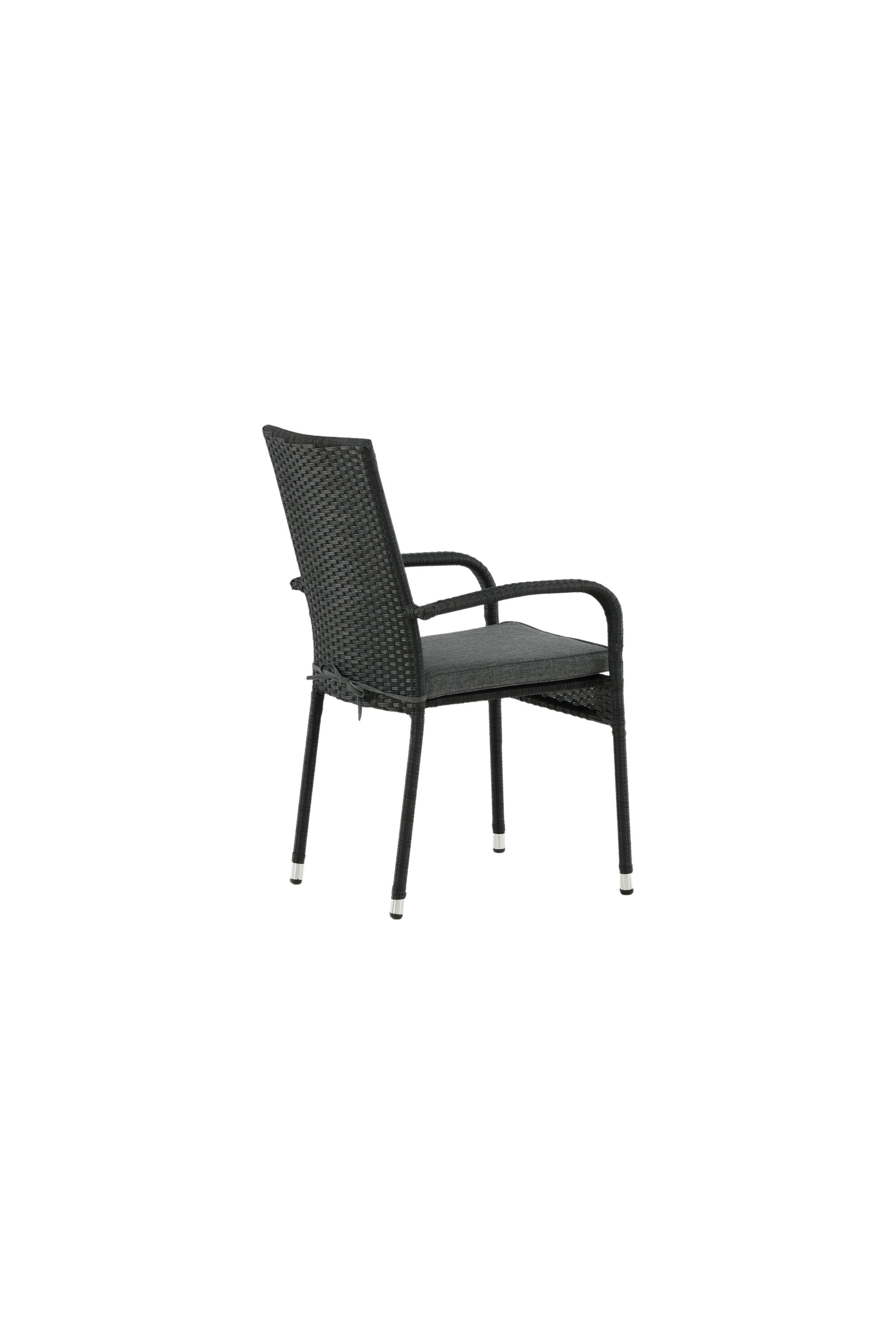 Anna Gartenstuhl in Schwarz präsentiert im Onlineshop von KAQTU Design AG. Gartenstuhl mit Armlehnen ist von Venture Home