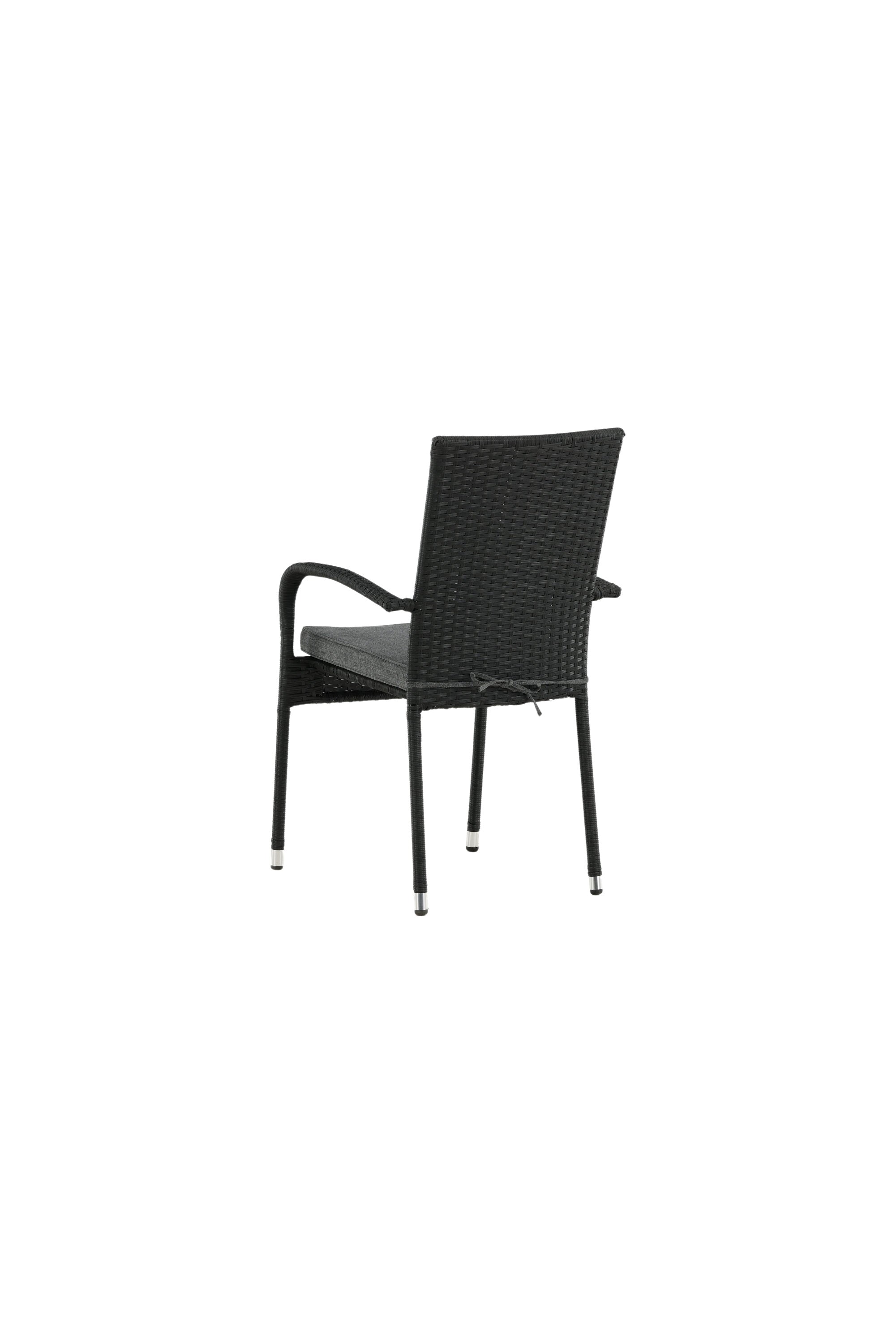 Anna Gartenstuhl in Schwarz präsentiert im Onlineshop von KAQTU Design AG. Gartenstuhl mit Armlehnen ist von Venture Home