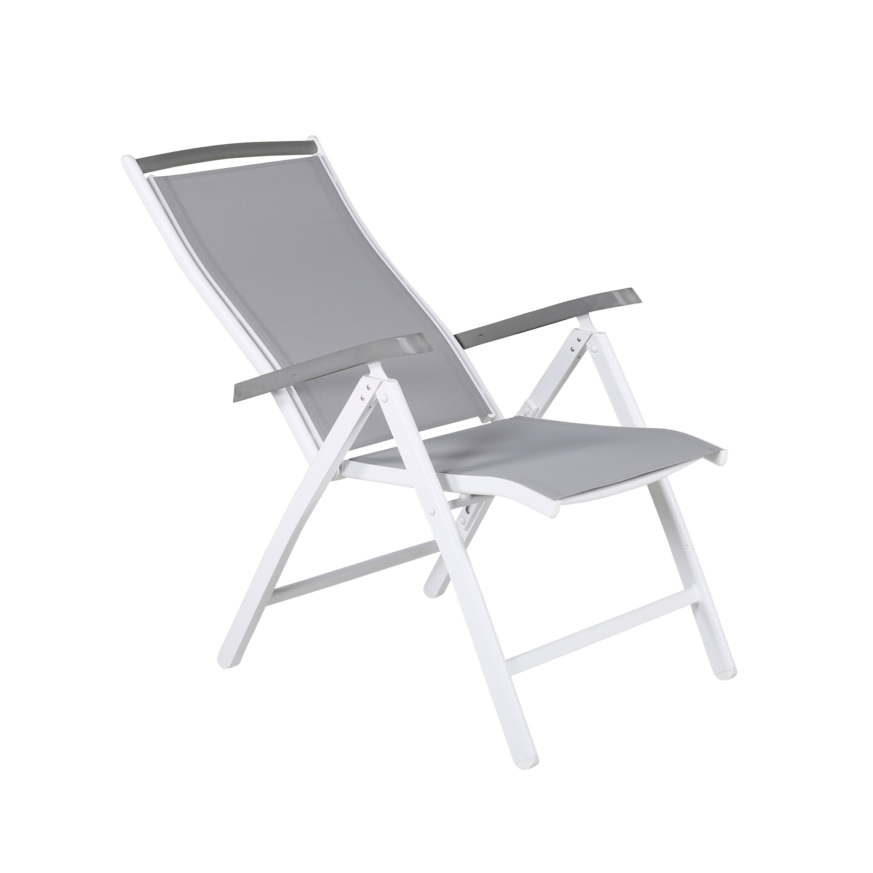 Albany Stuhl in Grau / Weiss präsentiert im Onlineshop von KAQTU Design AG. Gartenstuhl mit Armlehnen ist von Venture Home