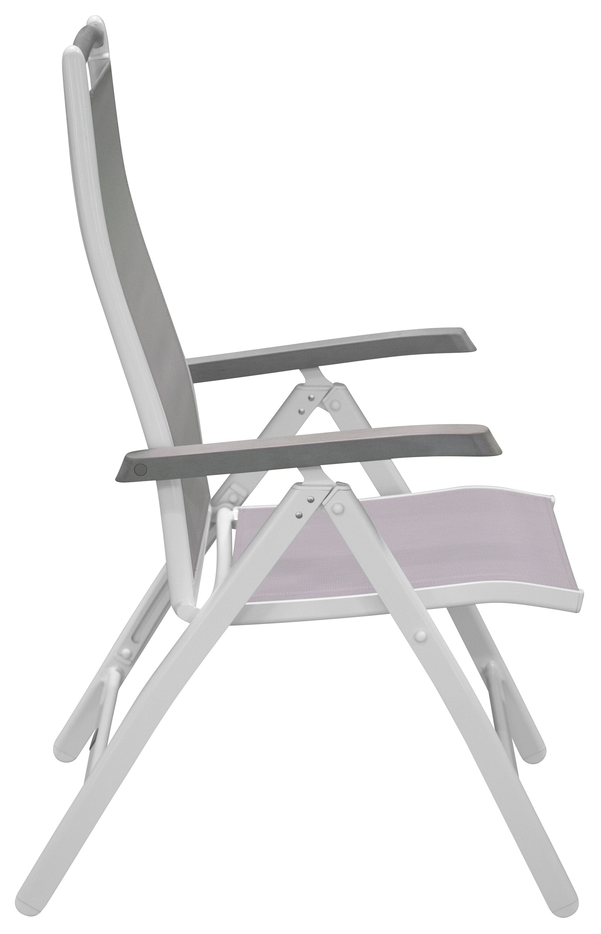Albany Stuhl in Grau / Weiss präsentiert im Onlineshop von KAQTU Design AG. Gartenstuhl mit Armlehnen ist von Venture Home
