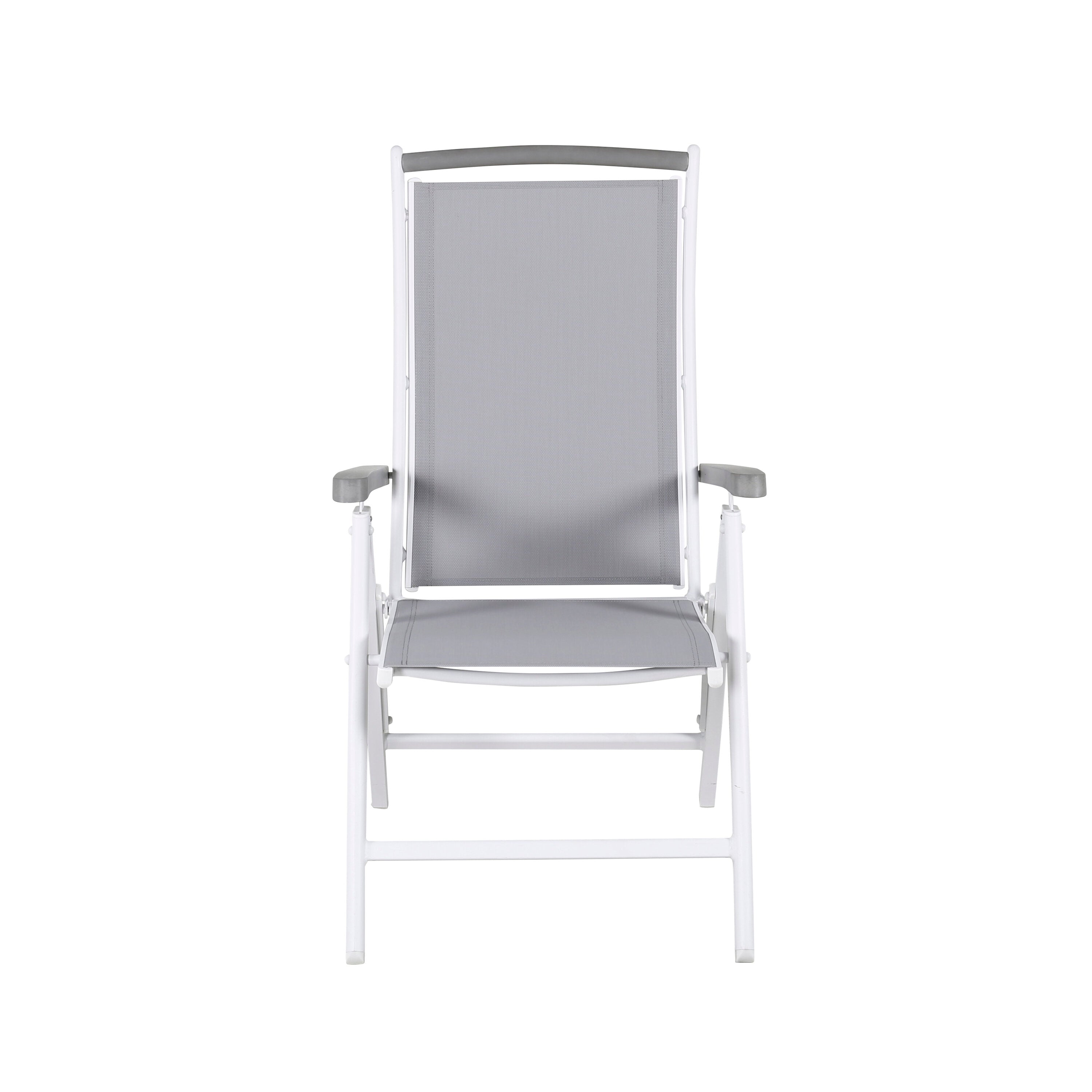 Albany Stuhl in Grau / Weiss präsentiert im Onlineshop von KAQTU Design AG. Gartenstuhl mit Armlehnen ist von Venture Home