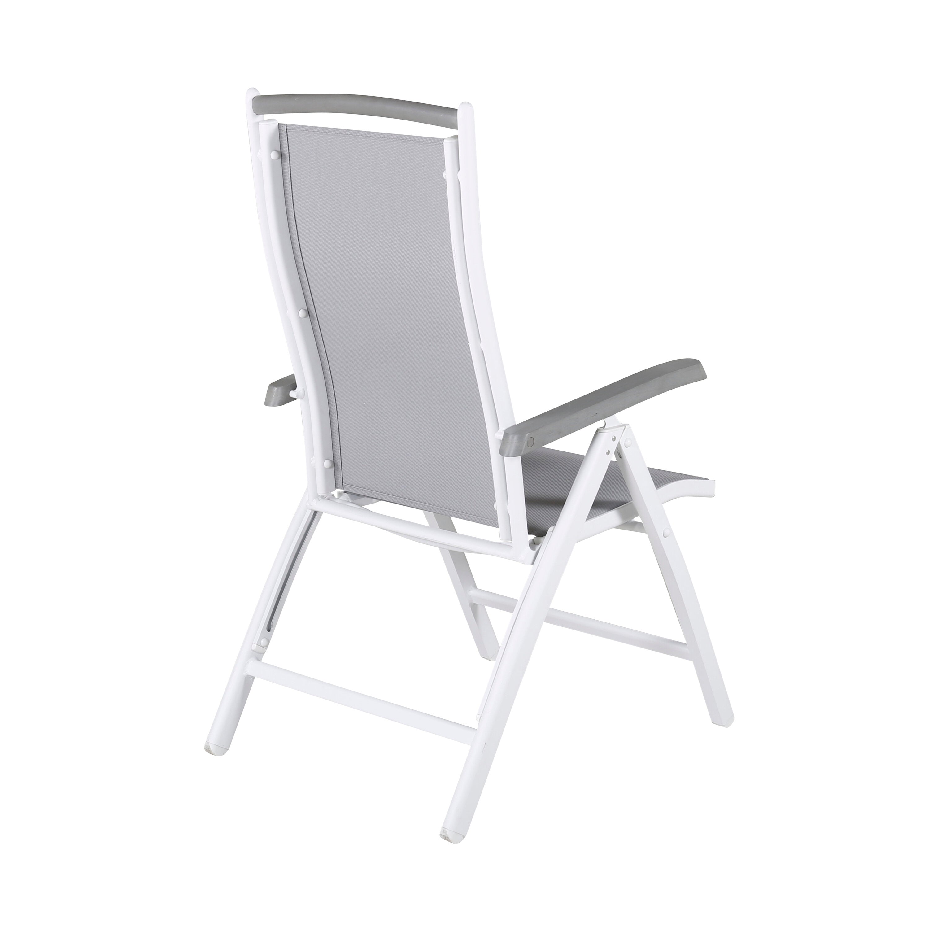 Albany Stuhl in Grau / Weiss präsentiert im Onlineshop von KAQTU Design AG. Gartenstuhl mit Armlehnen ist von Venture Home