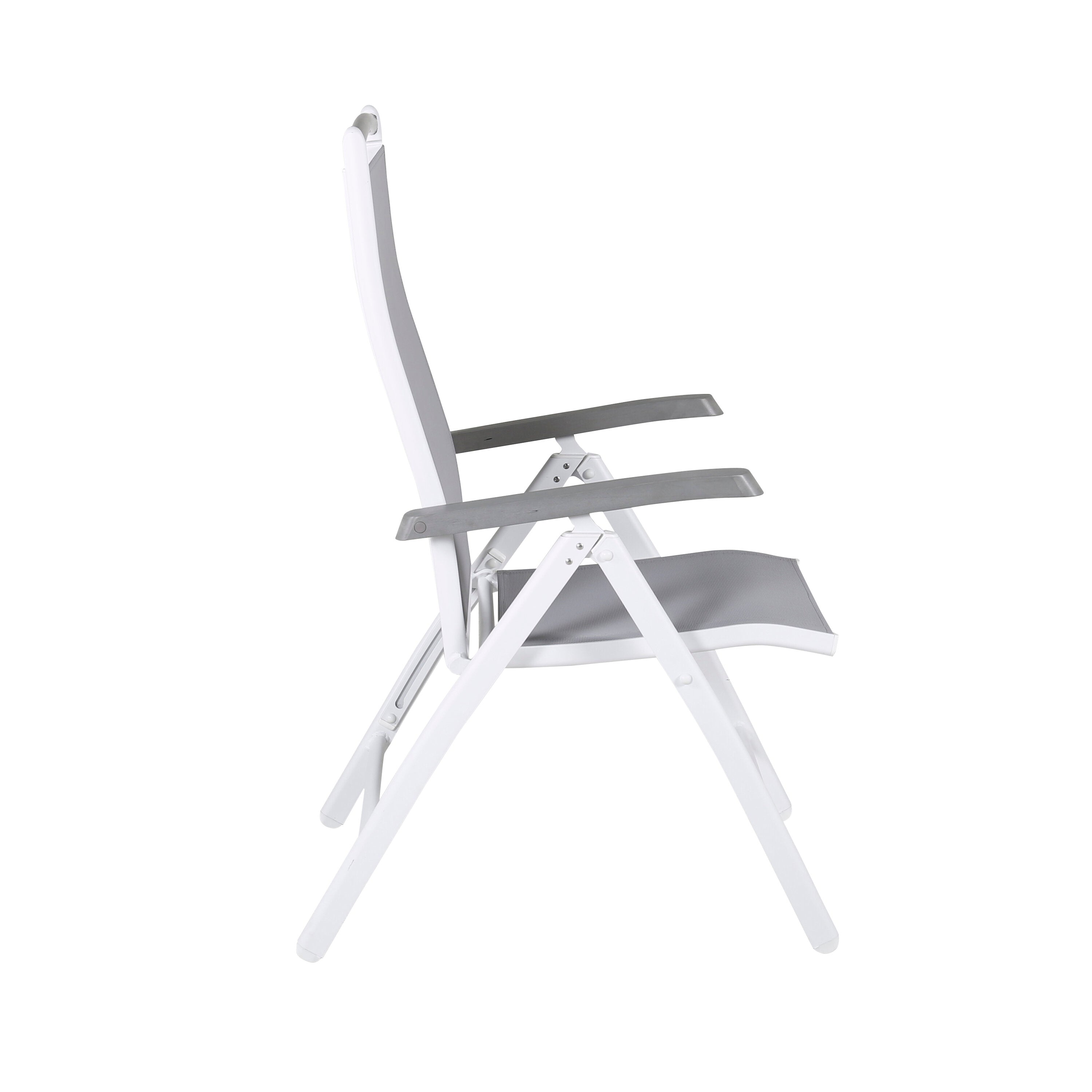 Albany Stuhl in Grau / Weiss präsentiert im Onlineshop von KAQTU Design AG. Gartenstuhl mit Armlehnen ist von Venture Home