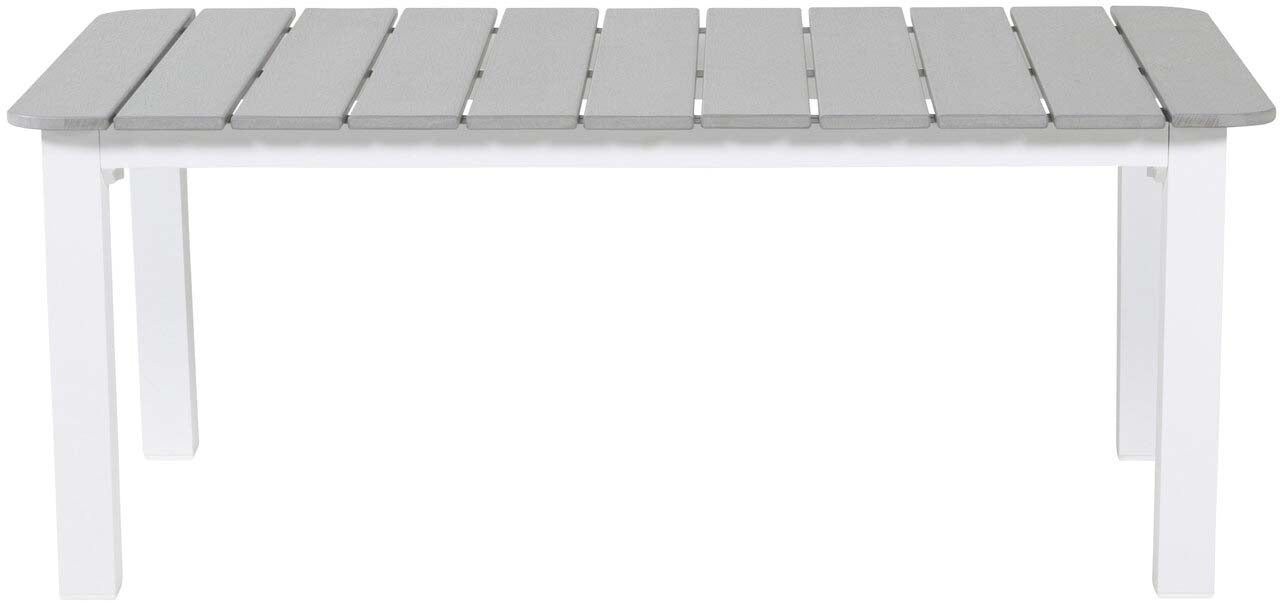 Eleganter Parma Beistelltisch von Venture Home: Robustes, leichtes Aluminium, ideal für Garten und Terrasse, vereint Funktionalität und modernes Design.