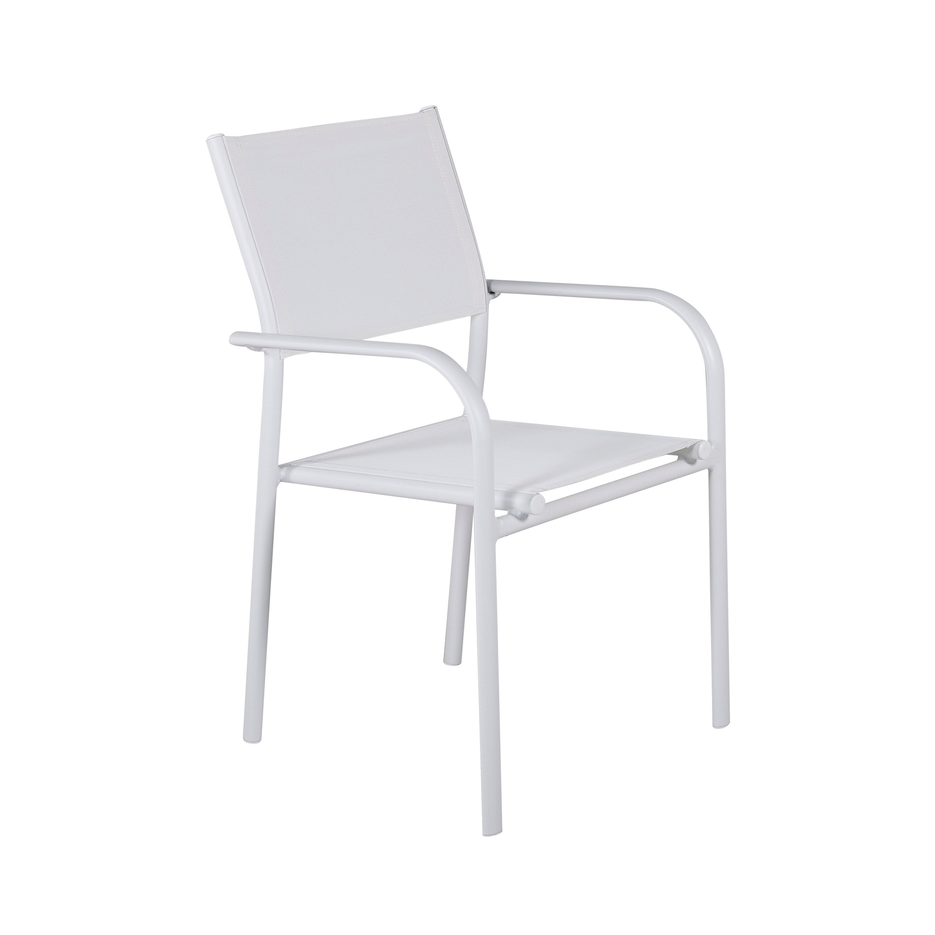 Santorini Gartenstuhl in Weiss präsentiert im Onlineshop von KAQTU Design AG. Gartenstuhl mit Armlehnen ist von Venture Home