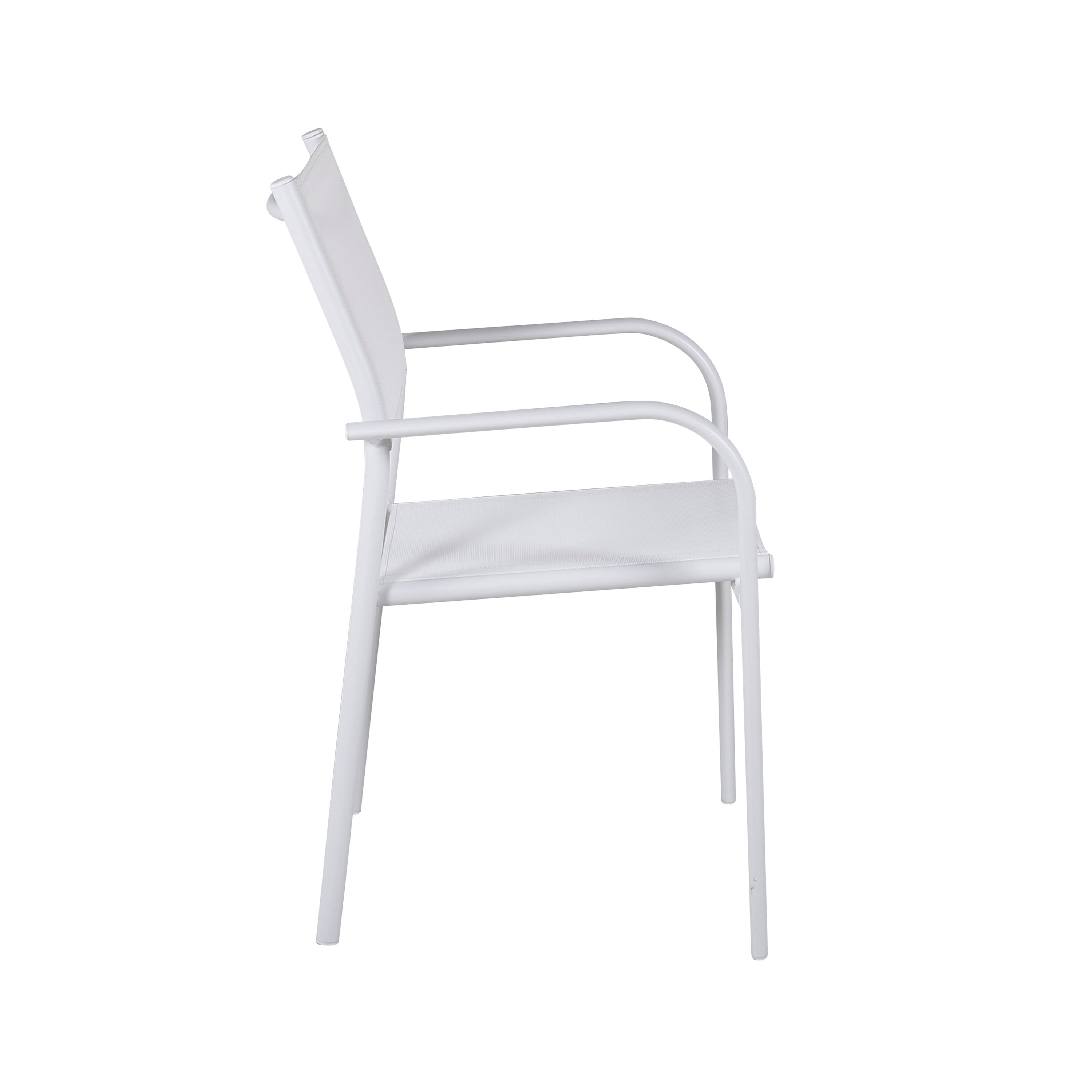 Santorini Gartenstuhl in Weiss präsentiert im Onlineshop von KAQTU Design AG. Gartenstuhl mit Armlehnen ist von Venture Home
