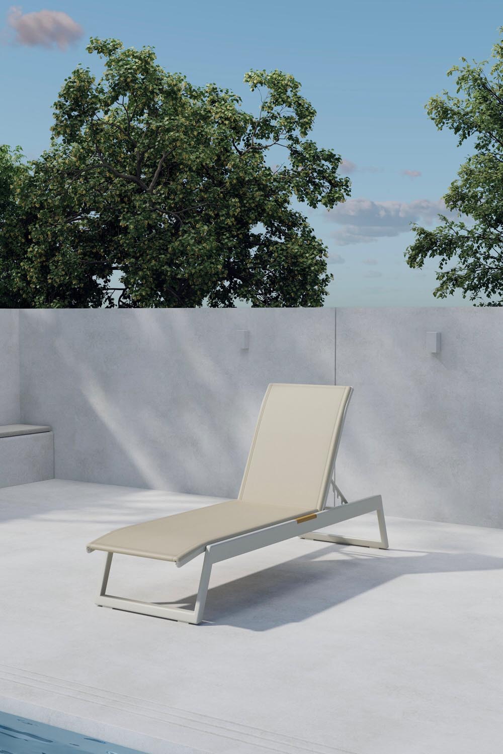 Mexico Sonnenliege in Beige präsentiert im Onlineshop von KAQTU Design AG. Liegestuhl ist von Venture Home