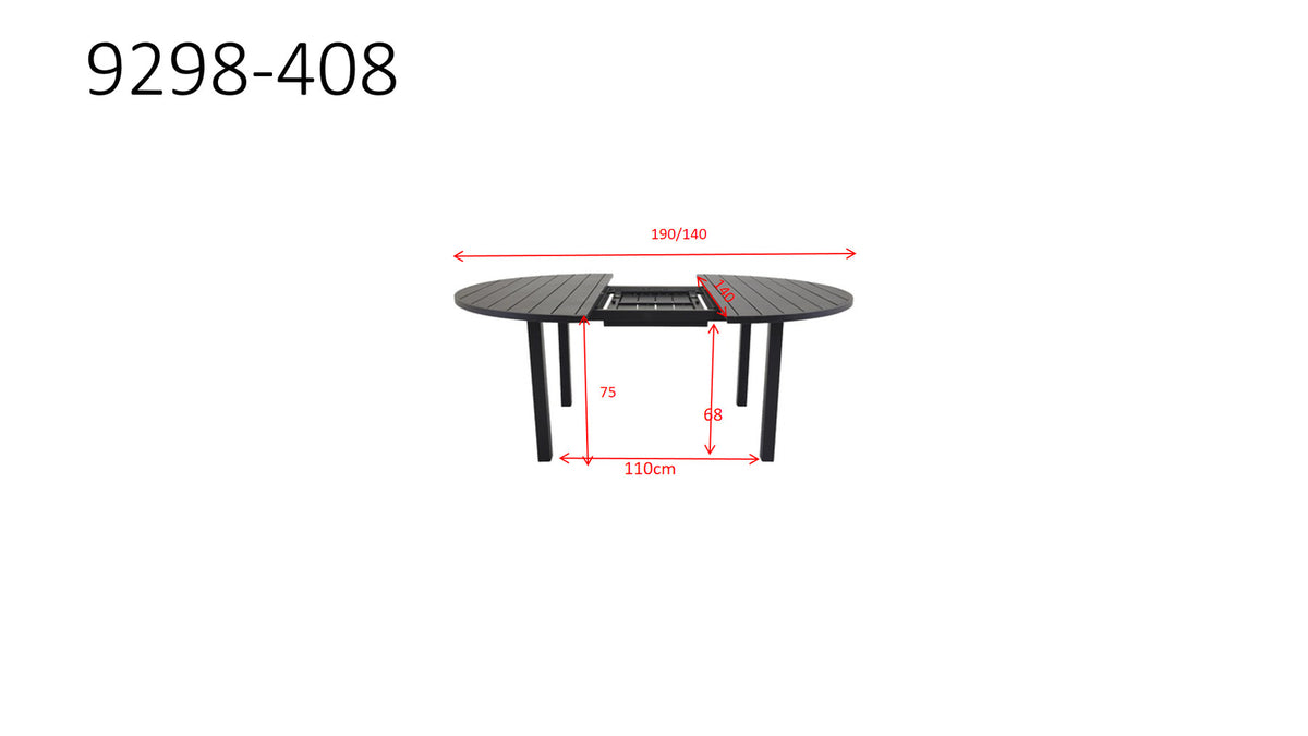Marbella Gartentisch in Schwarz präsentiert im Onlineshop von KAQTU Design AG. Gartentisch ist von Venture Home