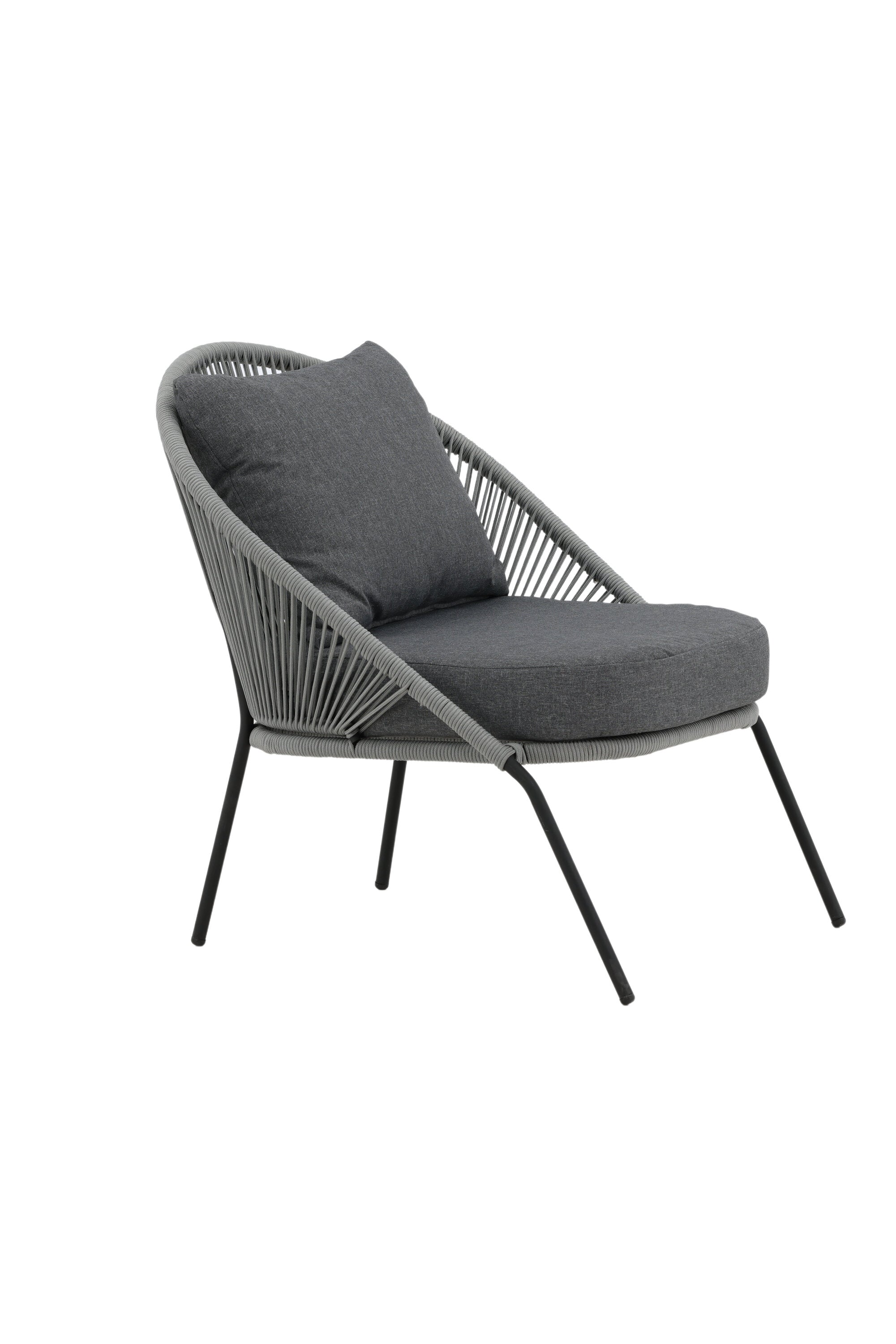 Lindos Lounge Chair in Grau präsentiert im Onlineshop von KAQTU Design AG. Outdoor-Sessel ist von Venture Home