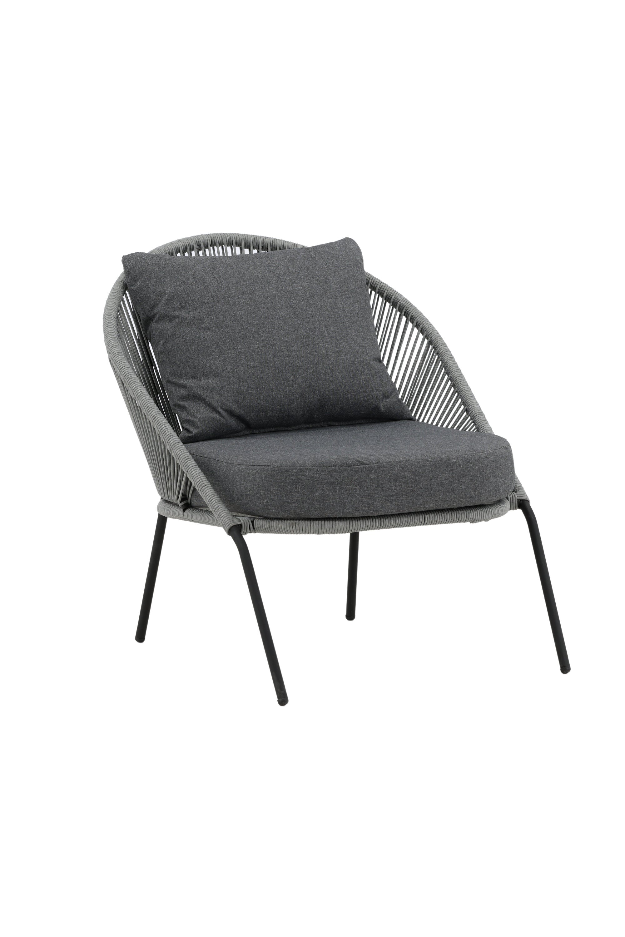 Lindos Lounge Chair in Grau präsentiert im Onlineshop von KAQTU Design AG. Outdoor-Sessel ist von Venture Home