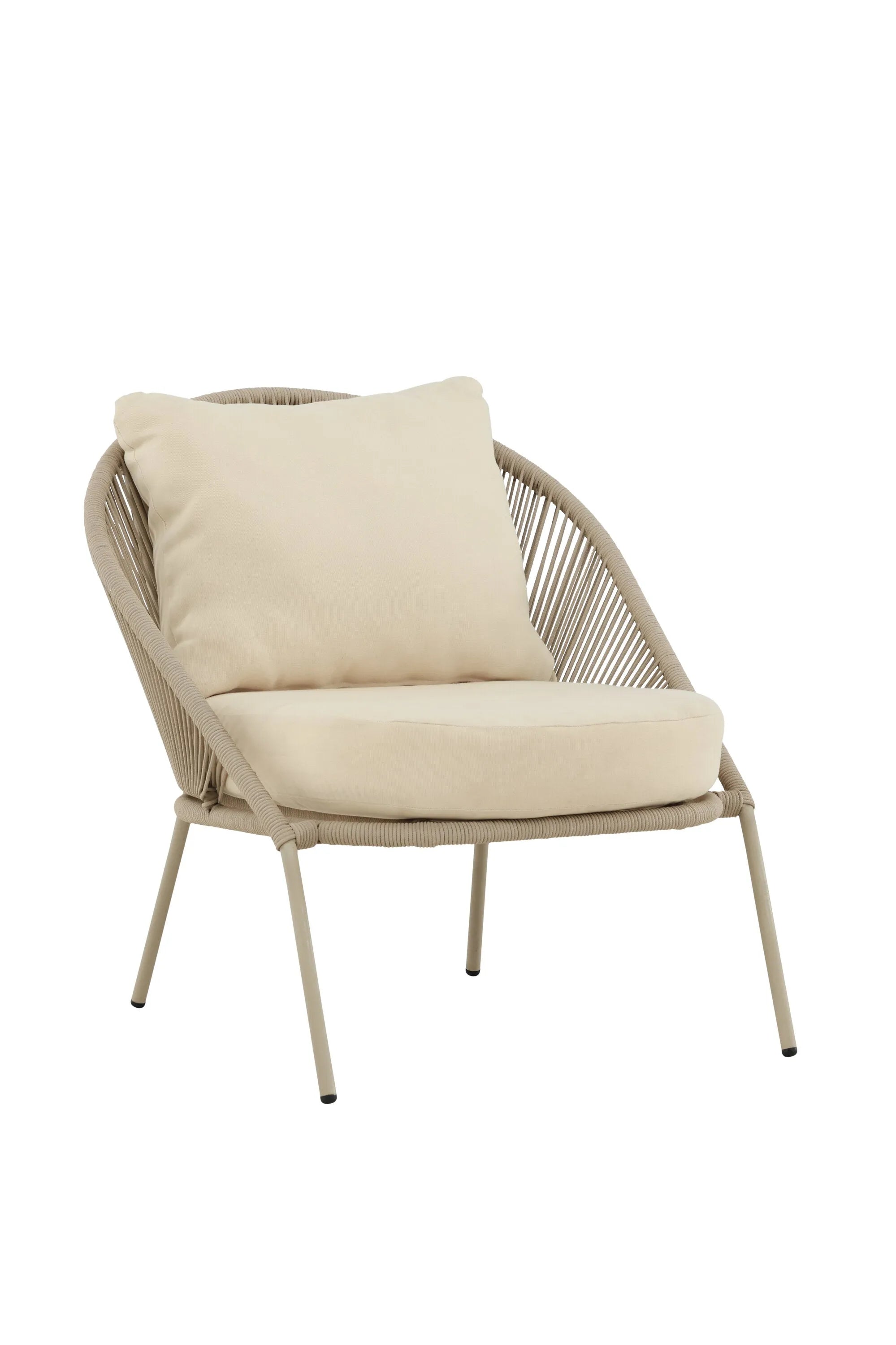 Der Lindos Loungesessel von Venture Home kombiniert stilvolles Design mit Komfort, perfekt für zeitgemäße Wohnbereiche.