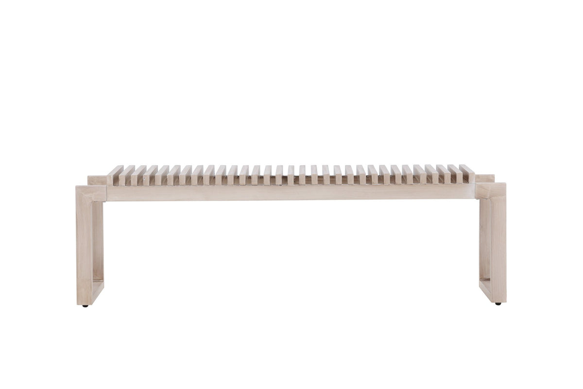 Gartenbank Athena von Venture Home mit schwarzem Aluminiumgestell und gerippter Sitzfläche aus braunem Aintwood, Outdoor-Design.