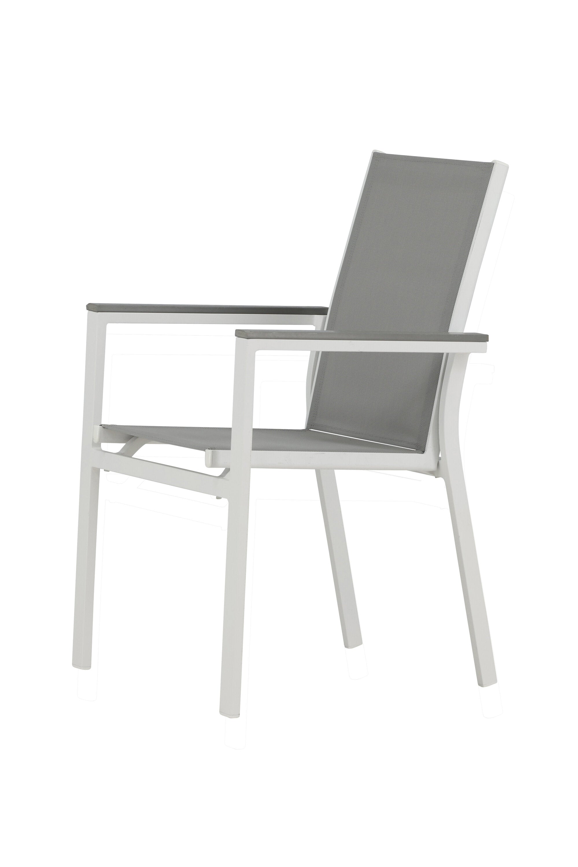 Parma Gartenstuhl in Weiss präsentiert im Onlineshop von KAQTU Design AG. Gartenstuhl mit Armlehnen ist von Venture Home