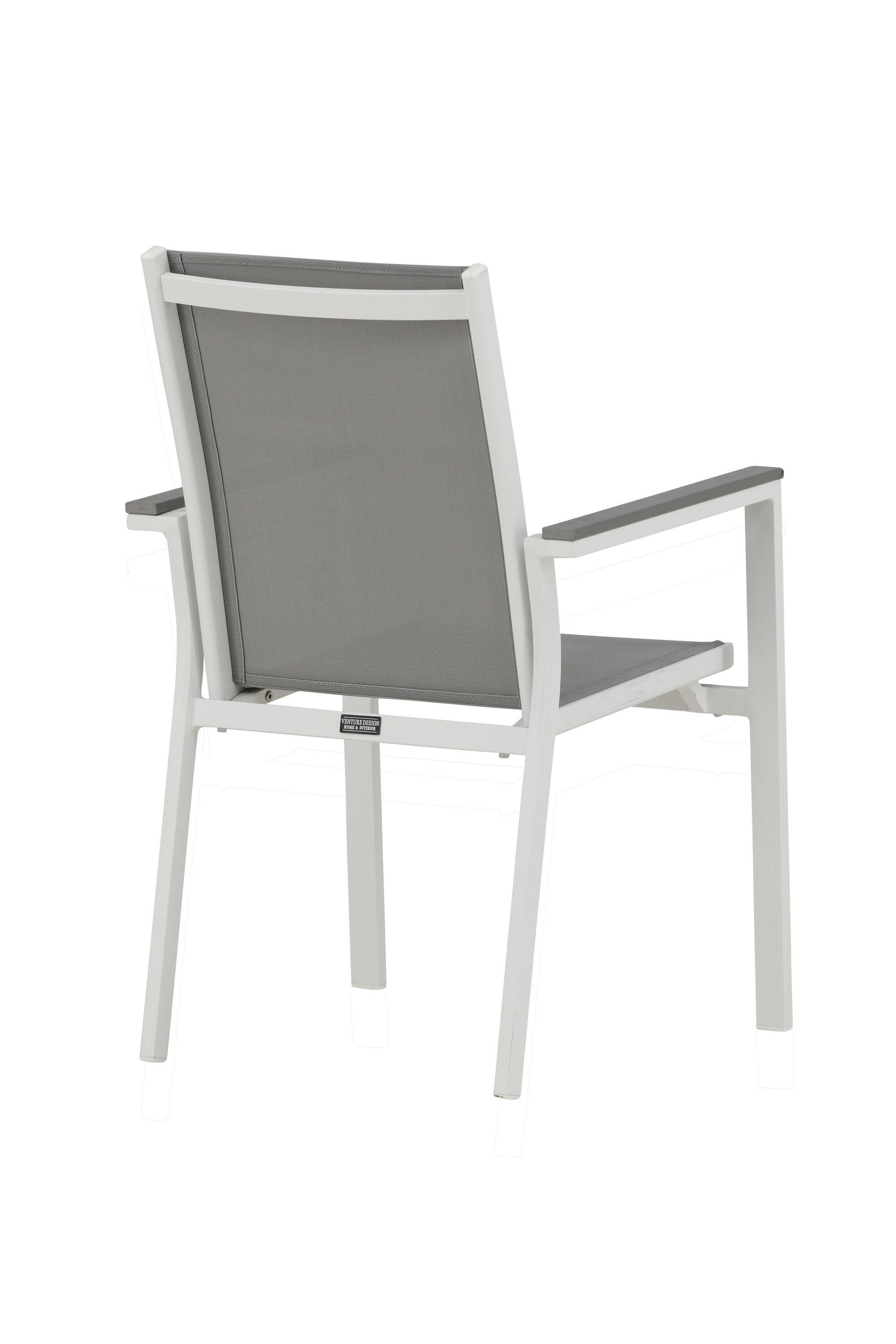 Parma Gartenstuhl in Weiss präsentiert im Onlineshop von KAQTU Design AG. Gartenstuhl mit Armlehnen ist von Venture Home