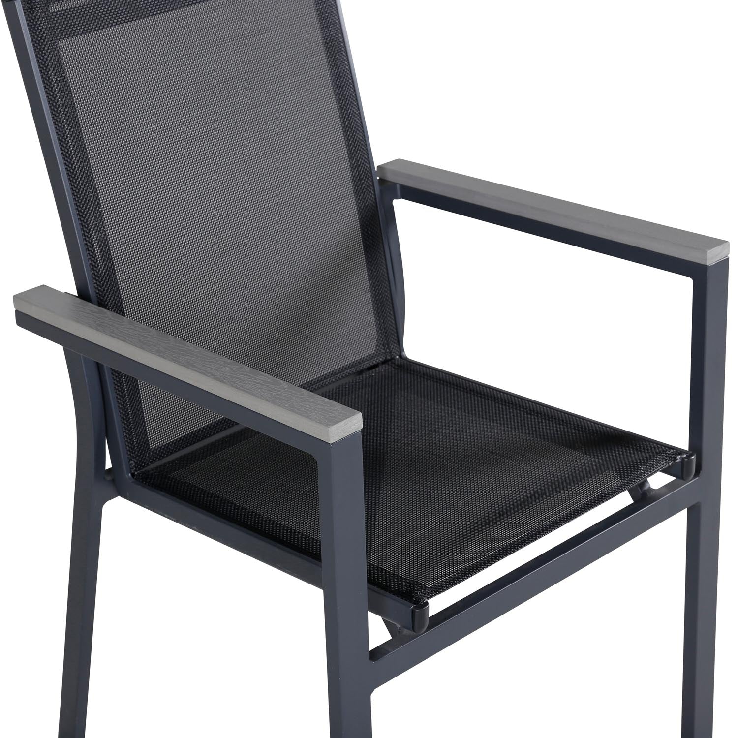Parma Gartenstuhl in Schwarz präsentiert im Onlineshop von KAQTU Design AG. Gartenstuhl mit Armlehnen ist von Venture Home