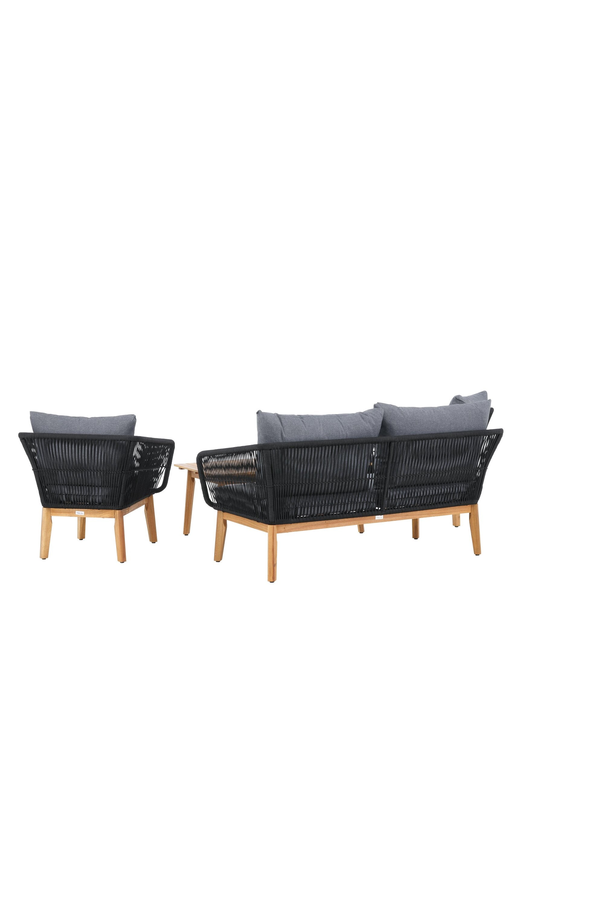 Chania Sofa Outdoorset 110cm in Schwarz präsentiert im Onlineshop von KAQTU Design AG. Loungeset ist von Venture Home