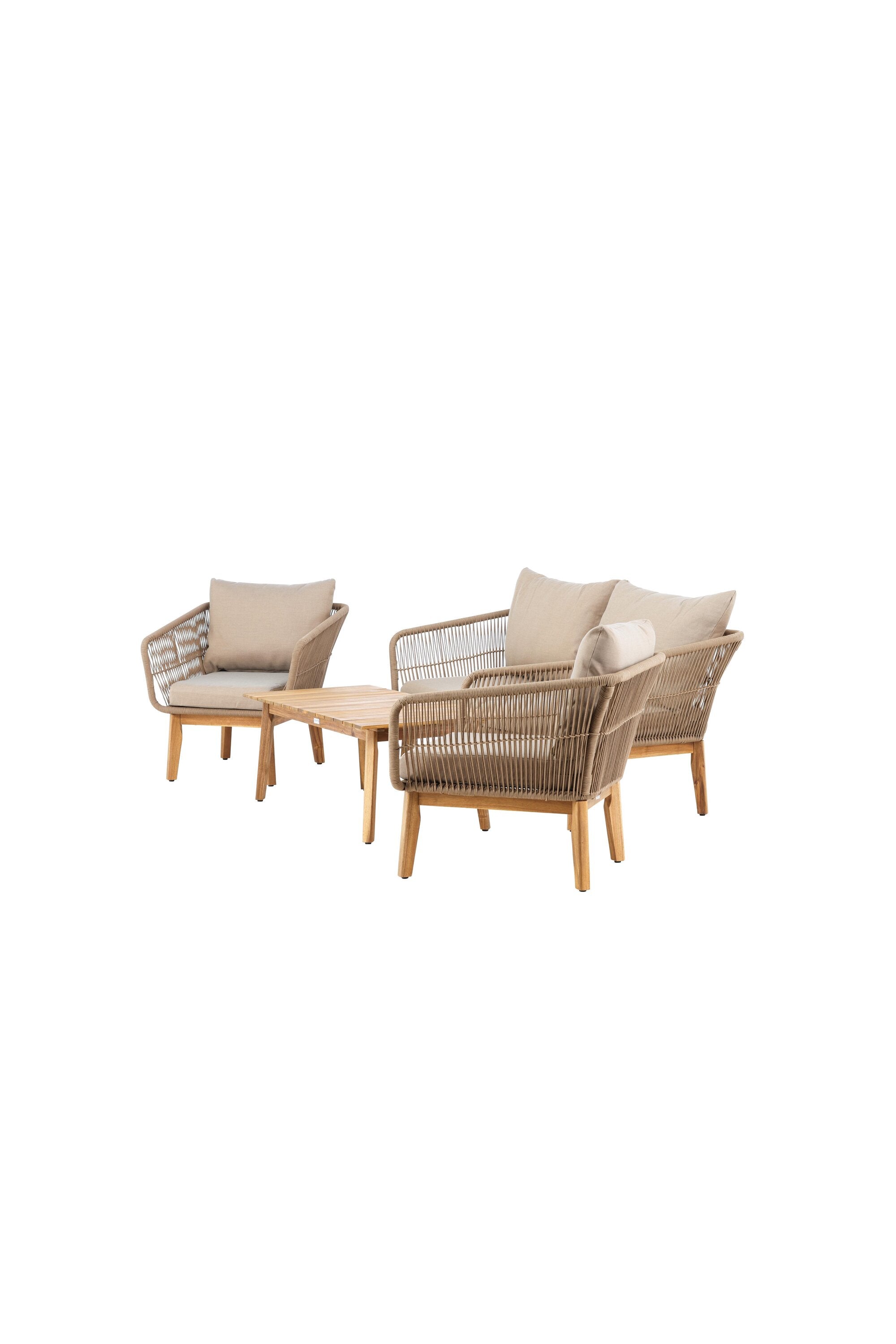 Chania Sofa Outdoorset 110cm in Latte präsentiert im Onlineshop von KAQTU Design AG. Loungeset ist von Venture Home